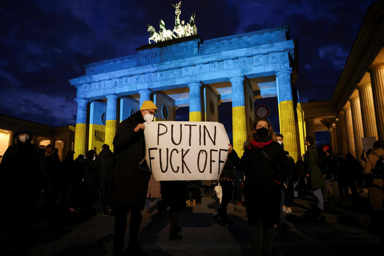 Protest in suppport of Ukraine, in Berlin