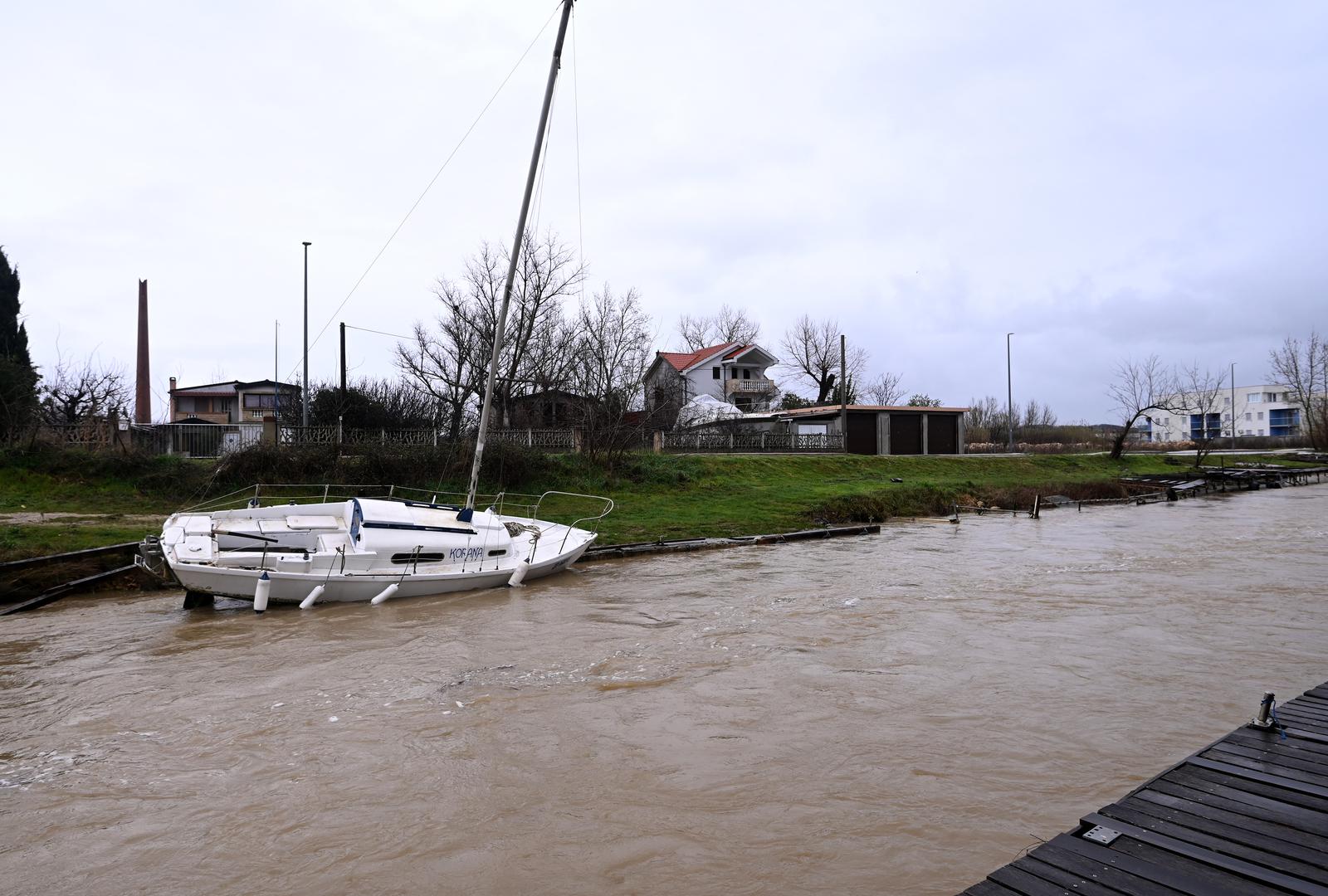 11.03.2024., Zadar - Posljedice jakjon nevremena i kise koja je pala 164 litre po cetvornom metru. Photo: Dino Stanin/PIXSELL