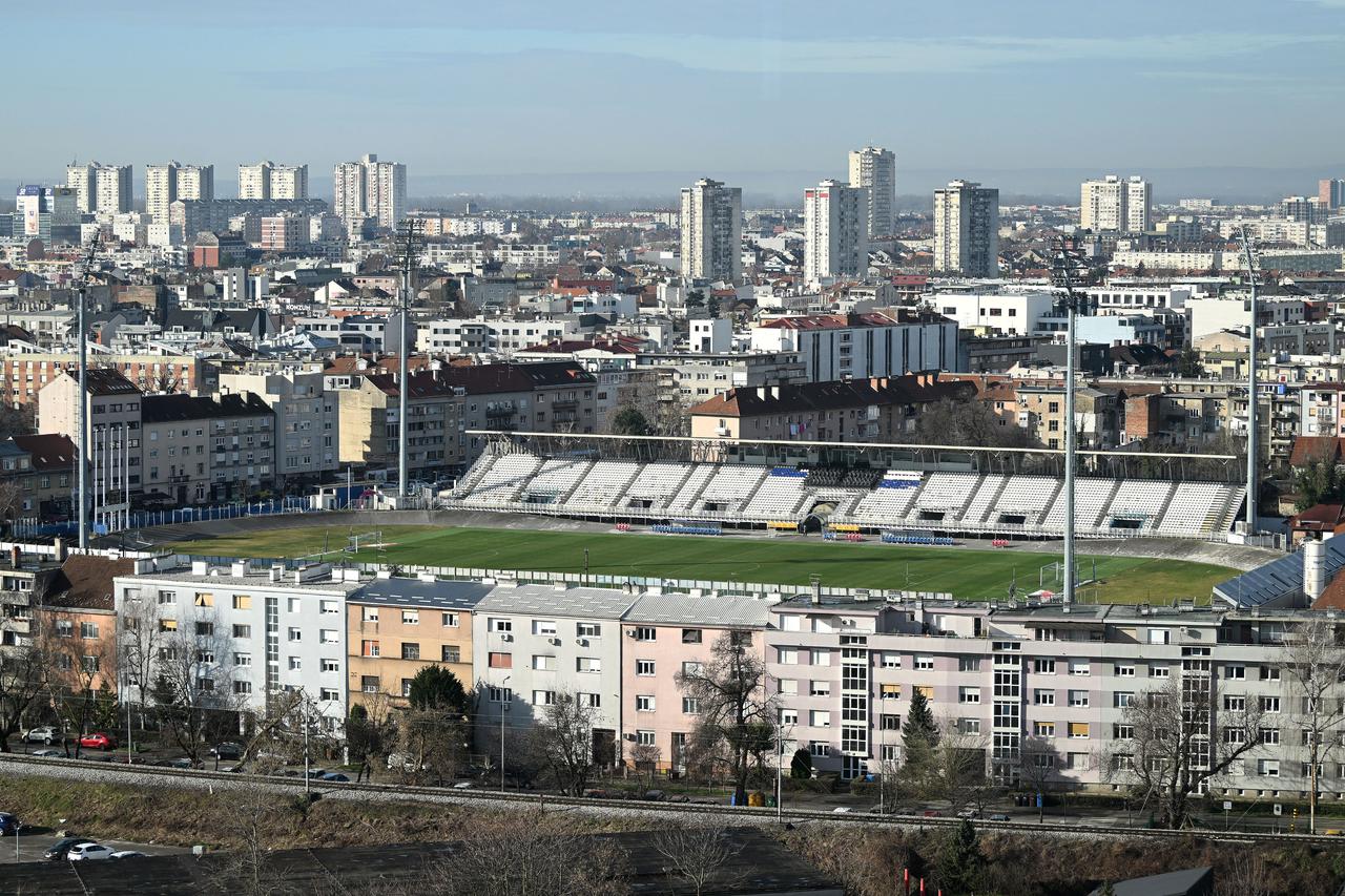 Zagreb: Pogled na stadion u Kranjčevićevoj