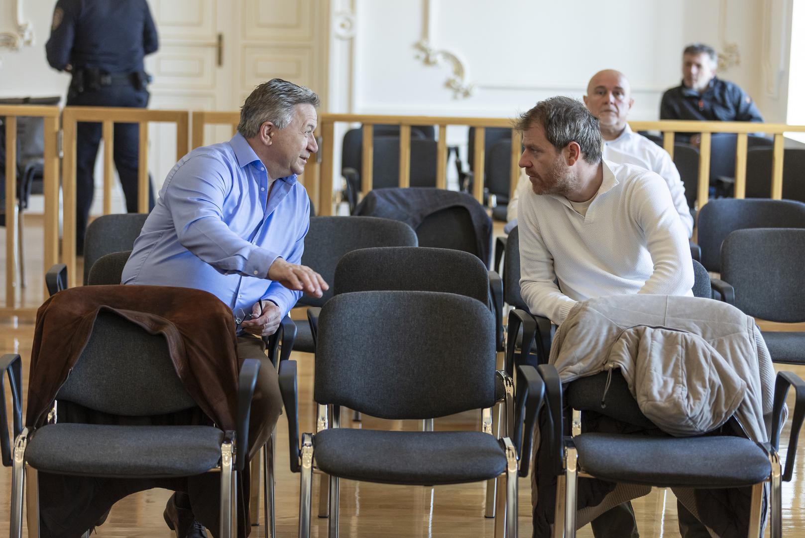 23.04.2024., Osijek - Na Zupanijskom sudu u Osijeku nastavlja se sudjenje braci Mamic i ostalim za izvlacenje novaca iz Dinama. Damir Vrbanovic, Mario Mamic Photo: Davor Javorovic/PIXSELL