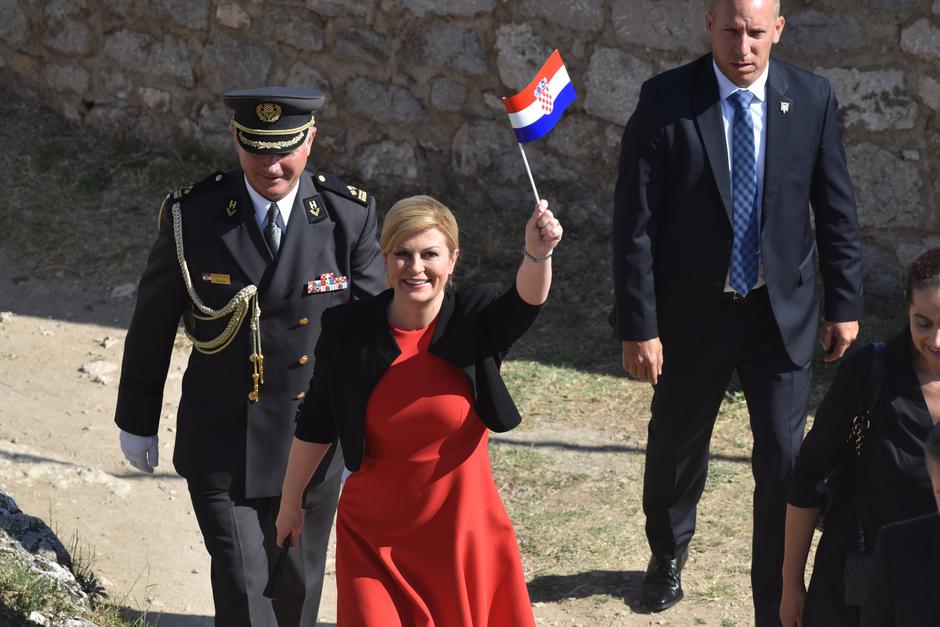 Kolinda Grabar Kitarović na kninskoj tvrđavi