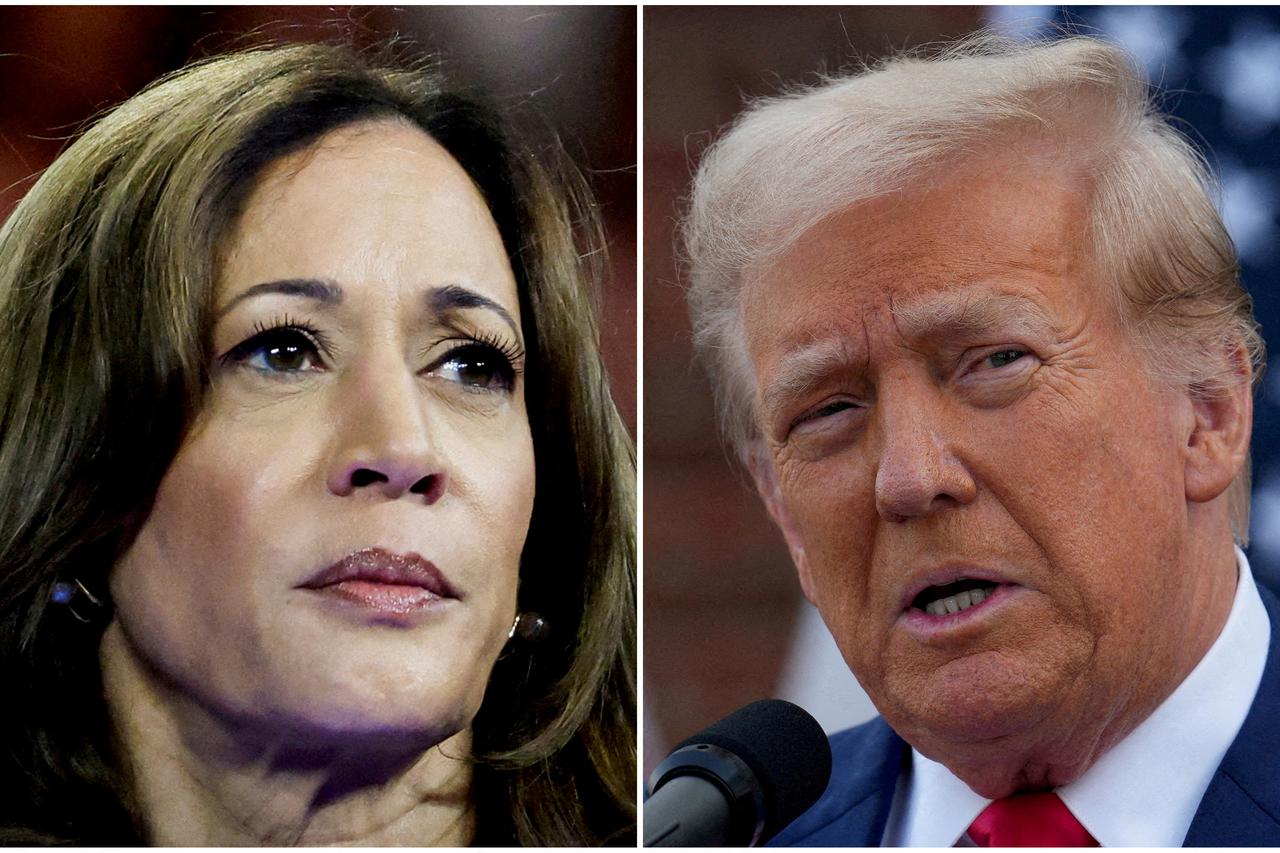 FILE PHOTO: U.S. Vice President Kamala Harris and former U.S. President Donald Trump in combo photograph