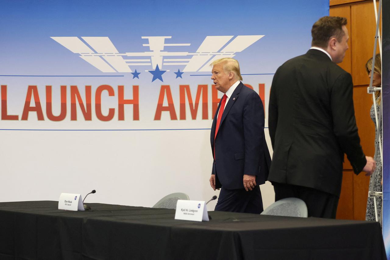 FILE PHOTO: U.S. President Trump attends launch of SpaceX Falcon 9 rocket at the Kennedy Space Center in Cape Canaveral, Florida