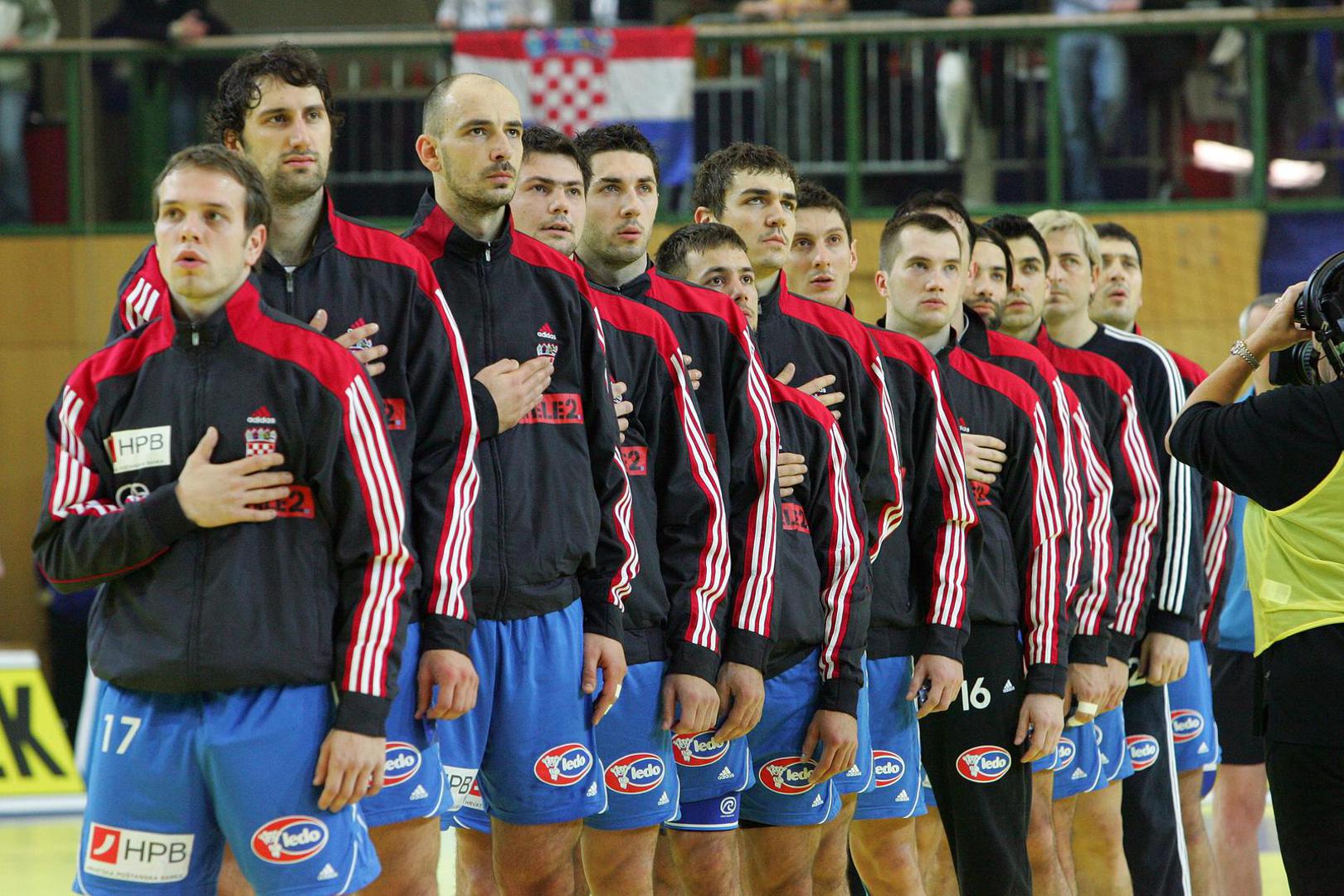 31.01.2006., St.Gallen, Svicarska - Europsko prvenstvo rukometasa, skupina II, Hrvatska - Danska. "nPhoto: Slavko Midzor/PIXSELL