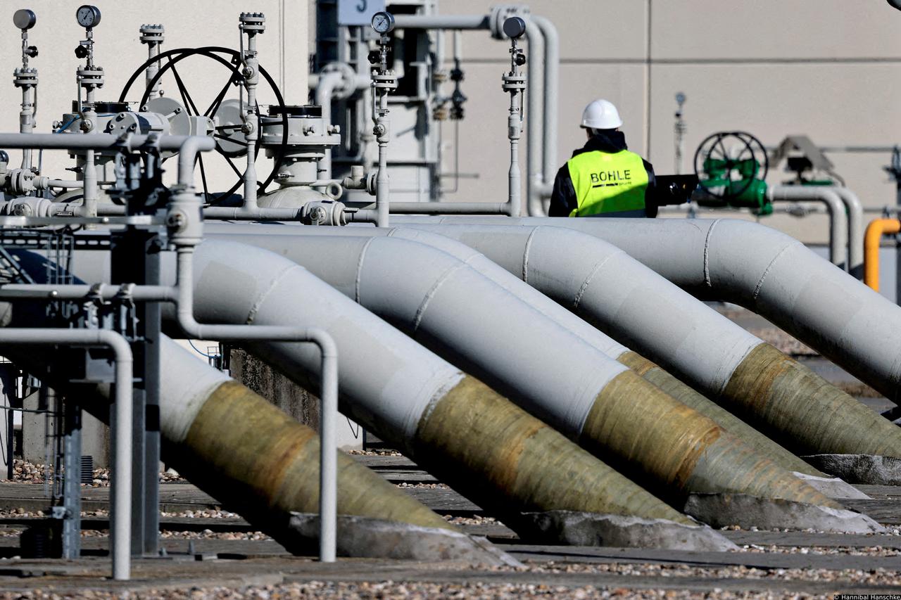 FILE PHOTO: Pipes at the landfall facilities of the 'Nord Stream 1' gas pipline in Lubmin