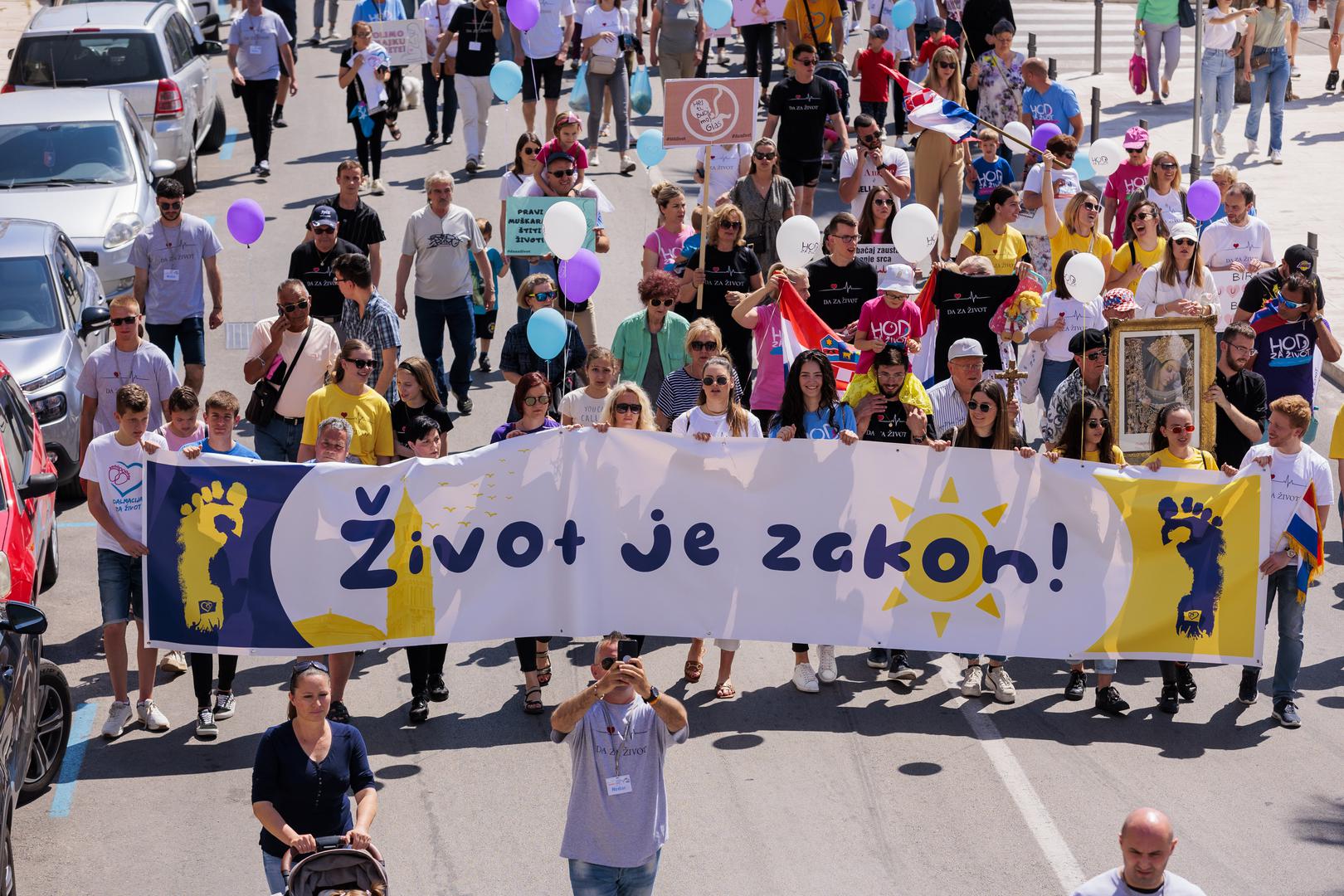 21.05.2022., Split - U Splitu odrzan 4. Hod za zivot s Rive do Zvoncaca.
 Photo: Miroslav Lelas/PIXSELL