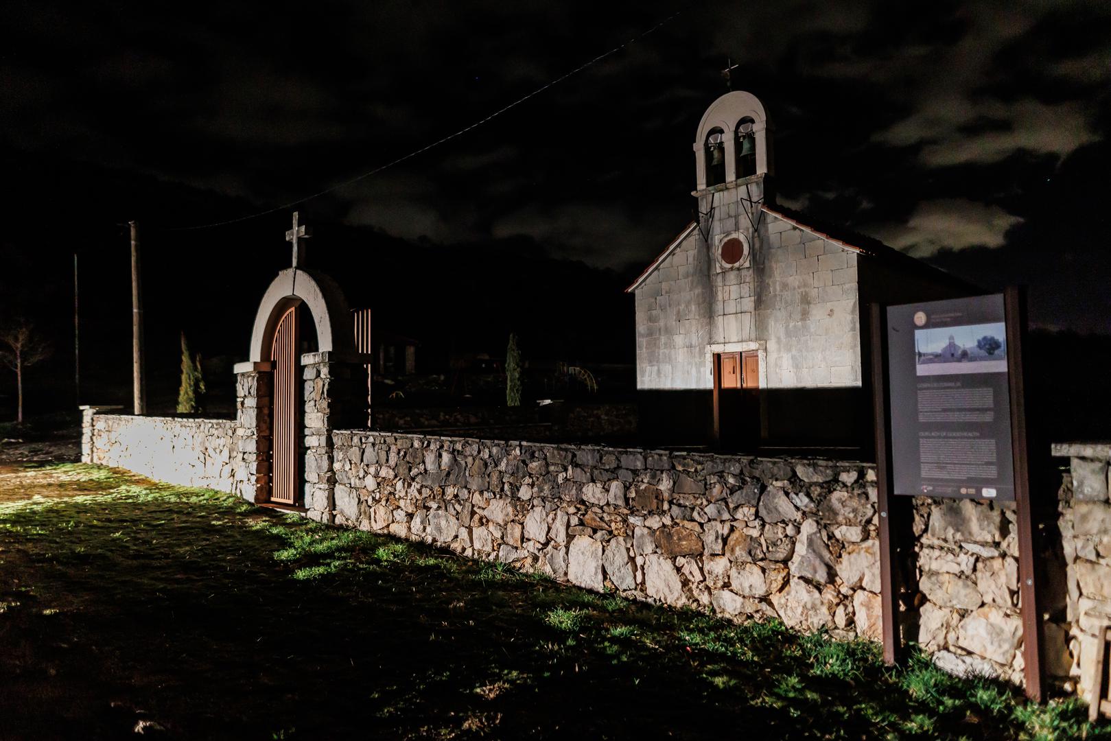 03.03.2024., Solin - Blace. Crkvica Gospe od Zdravlja i izletiste koje se nalazi sa druge strane Kozjaka svjedocilo je strasnoj Nesreci gdje je ozljedjena Djevojcica. Photo: Zvonimir Barisin/PIXSELL