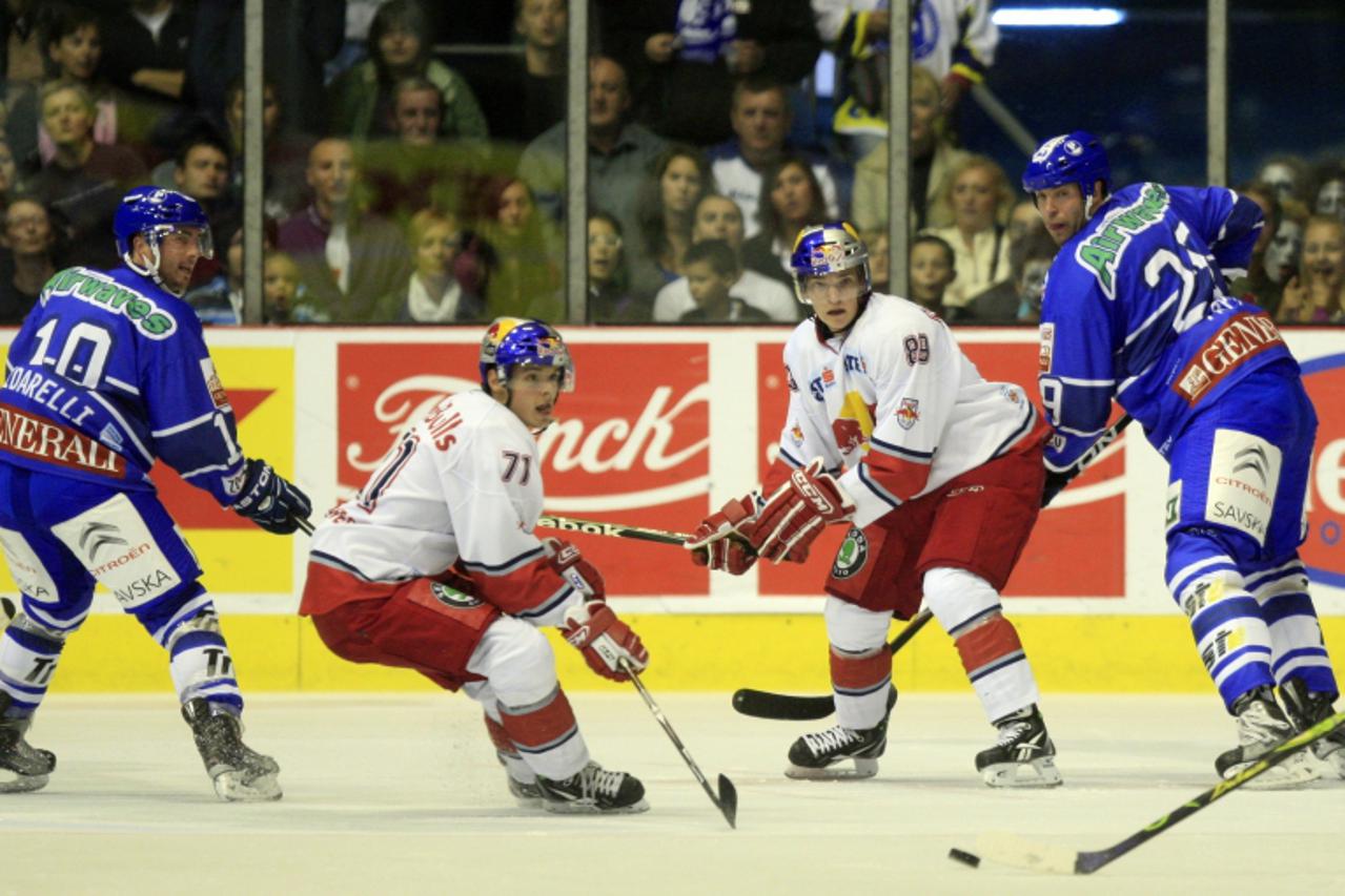 '12.09.2010., Trg sportova 11, Zagreb - Dom sportova. Ledena dvorana Doma sportova. Hokej na ledu, sezona 2010-2011. Erste Bank Eishockey Liga-EBEL liga, Medvescak - Red Bull Salzburg.  Photo: Slavko 