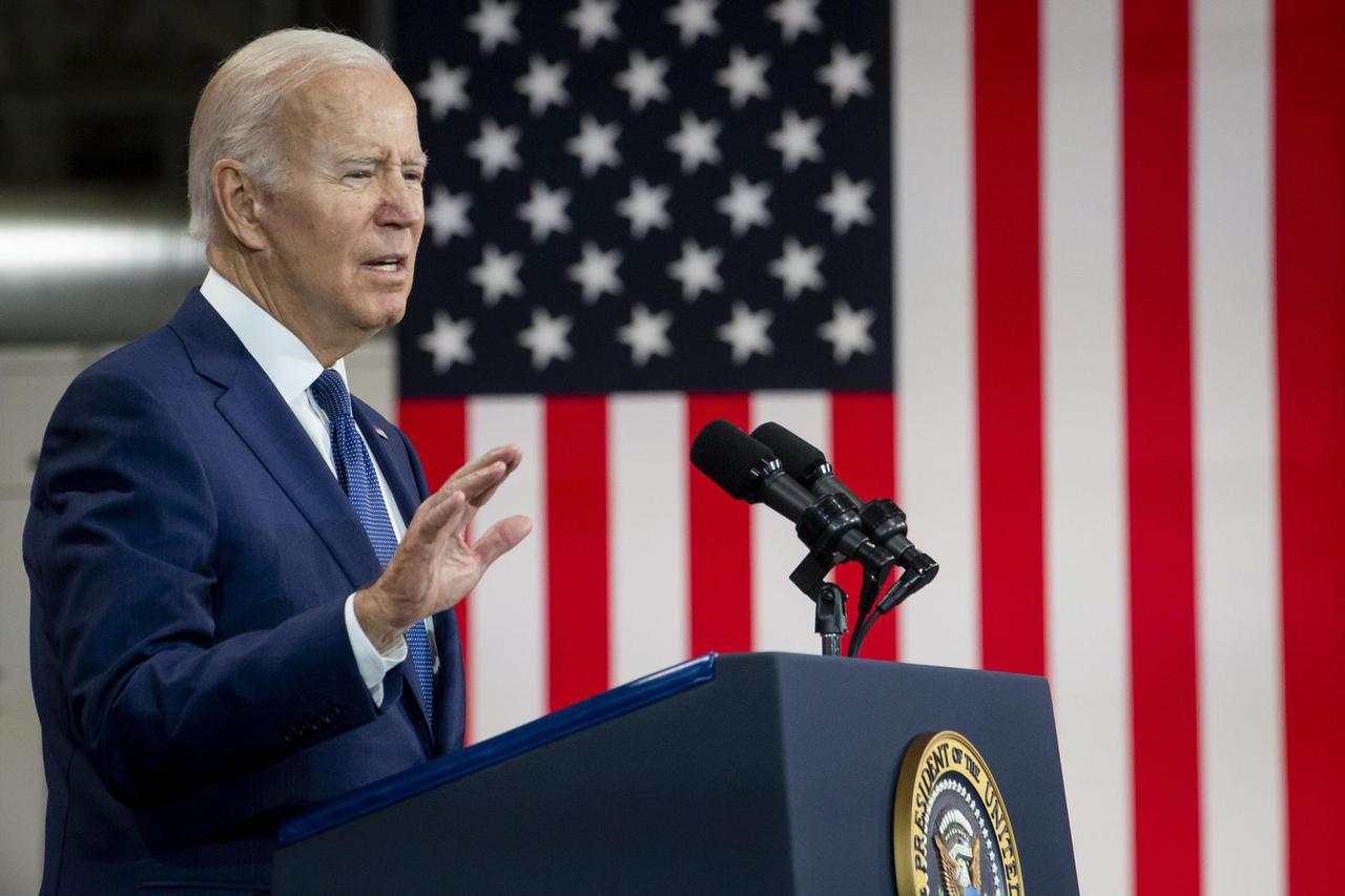 President Joe Biden offers remarks at Volvo Group Powertrain Operations