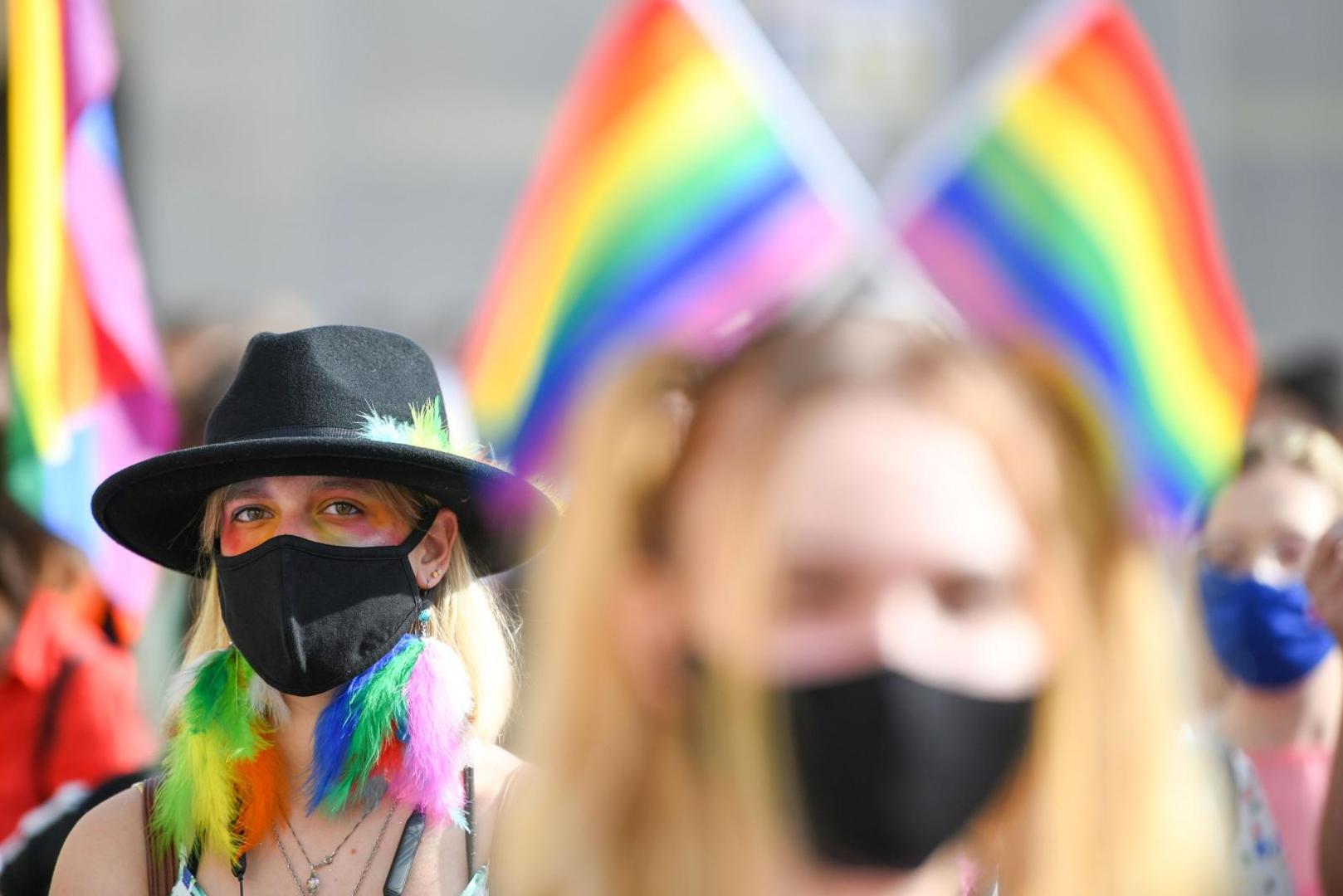 19.09.2020., Zagreb - 19. Povorka ponosa LGBTIQ osoba i obitelji Zagreb Pride 2020 pod sloganom "Sloboda unutar i izvan cetiri zida". Povorka je po prvi puta krenula s Trga svetog Marka. Photo: Josip Regovic/PIXSELL