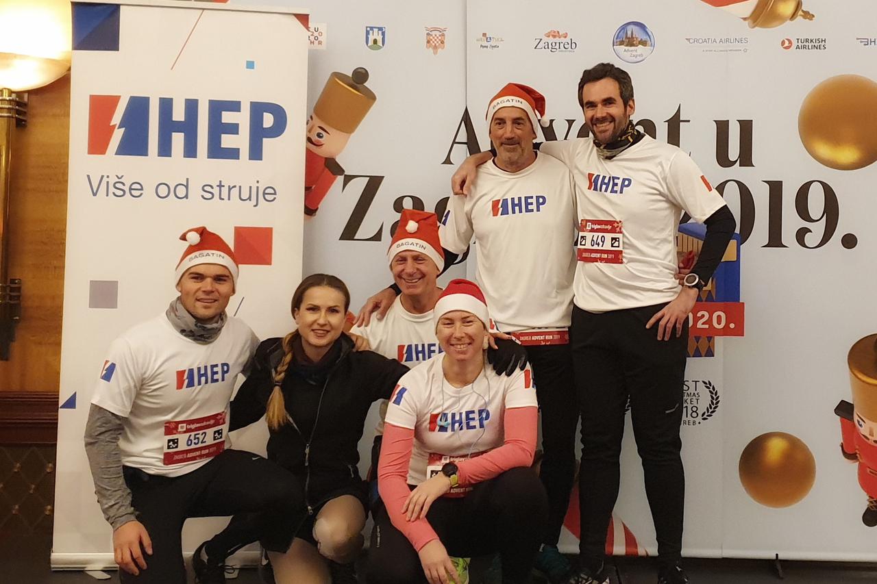 Zaposlenici HEP-a na Advent Run utrci u Zagrebu