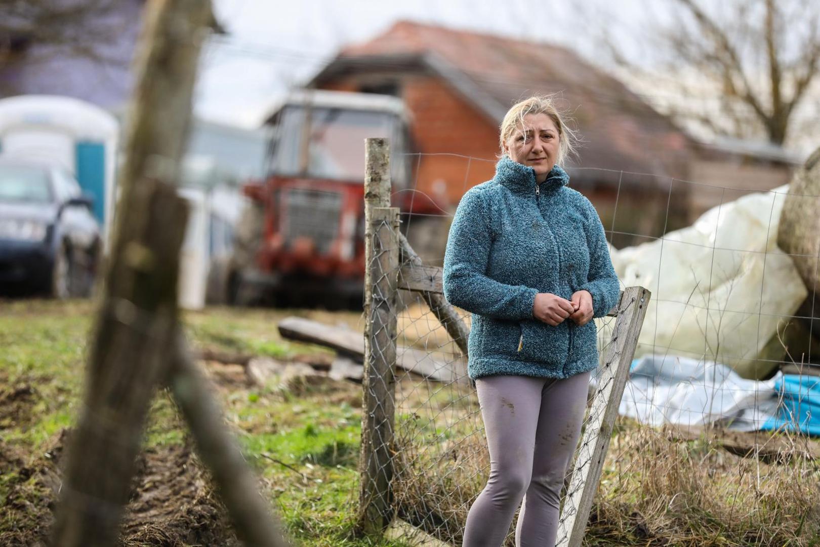 21.01.2021., Petrinja, Strasnik - OPG Martine Milosic iz sela Strasnik pretrpio je velike stete.
Photo: Jurica Galoic/PIXSELL