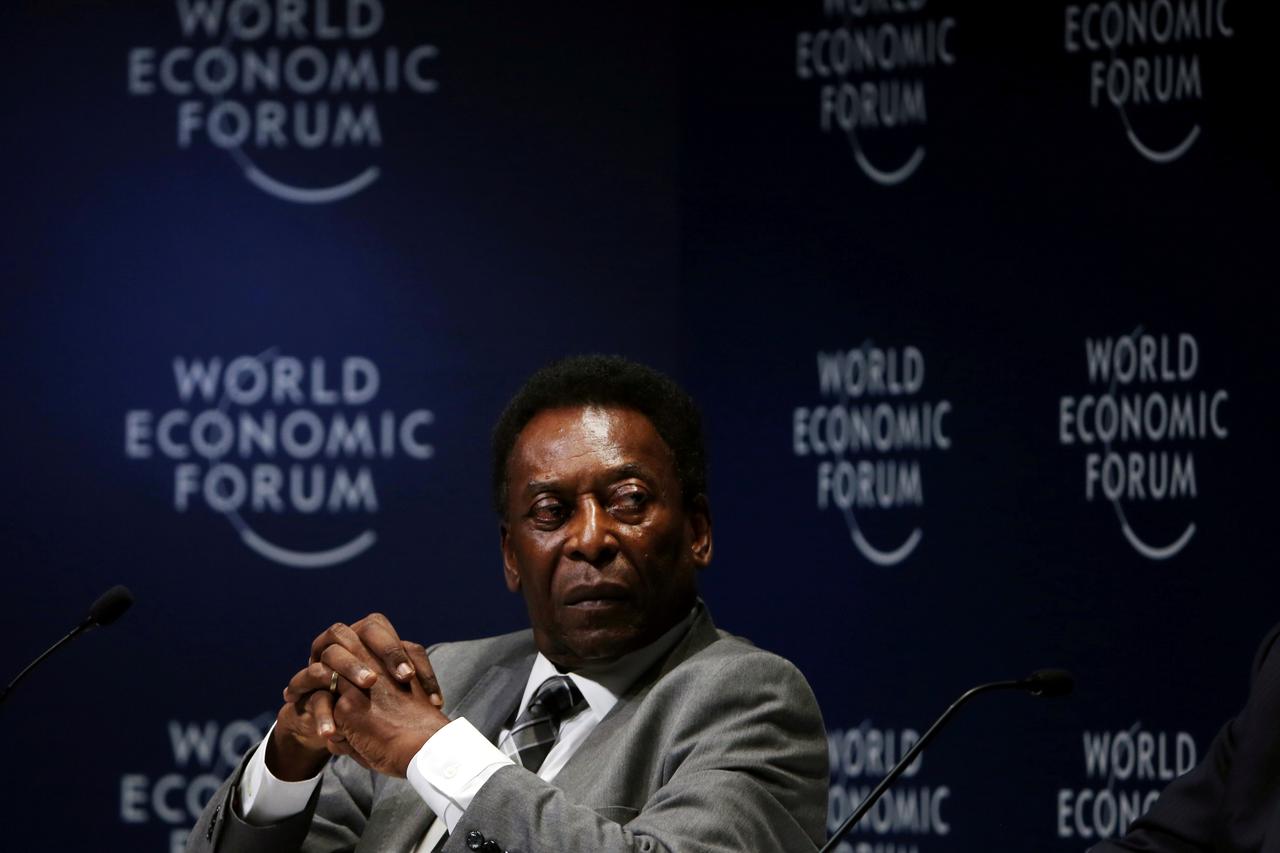 FILE PHOTO: Soccer legend Pele attends the World Economic Forum on Latin America in Sao Paulo