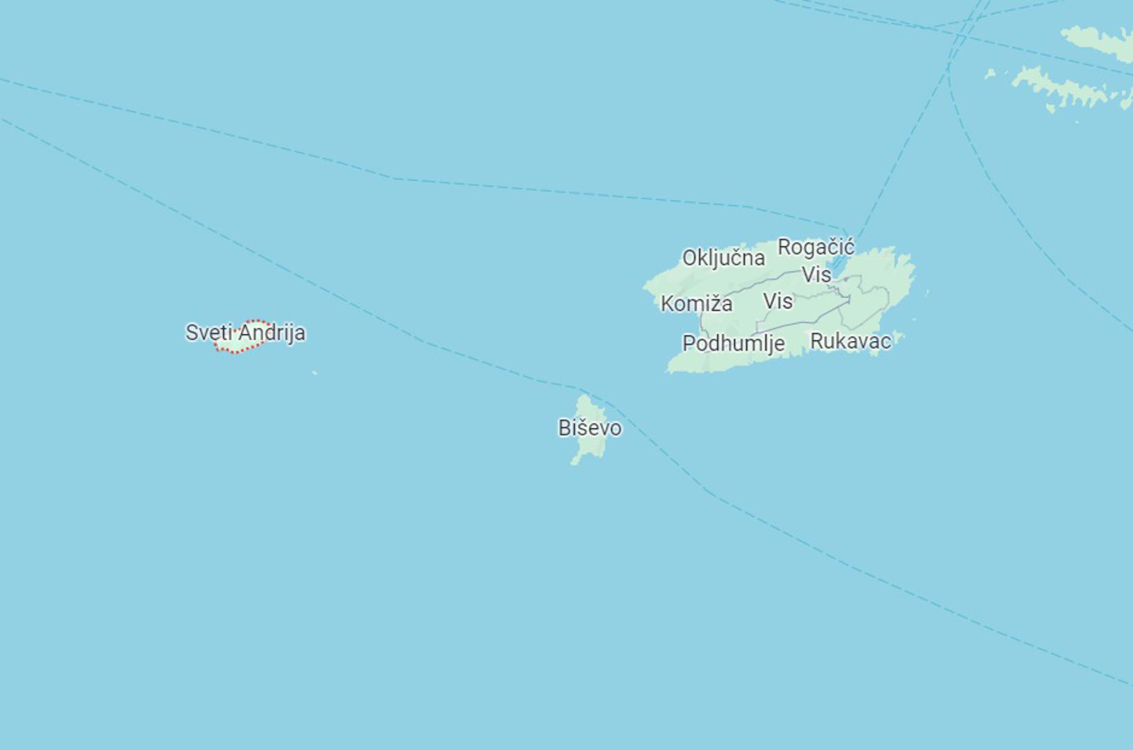 Svetac/Sv. Andrija (2 stanovnika) - Svetac je otok bogate povijesti i netaknute prirode, smješten zapadno od Visa, poznat po svojoj izoliranosti i miru.