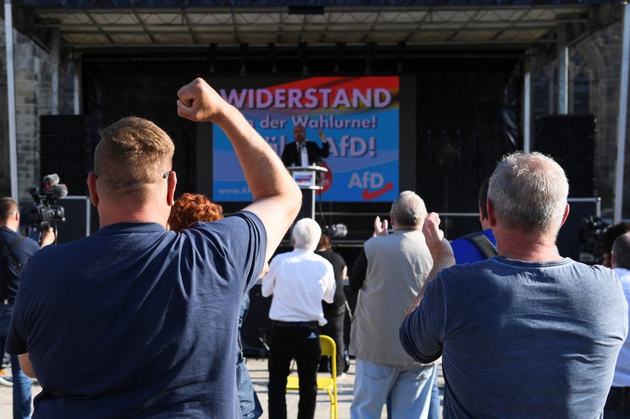 Final election campaign rally of far-right Alternative for Germany (AfD) party in Magdeburg