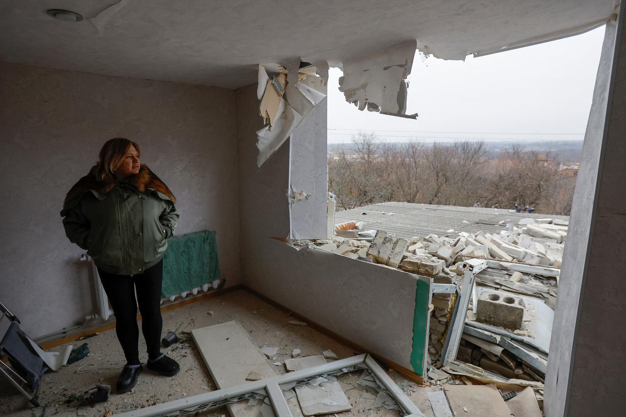 Aftermath of recent shelling in Donetsk region