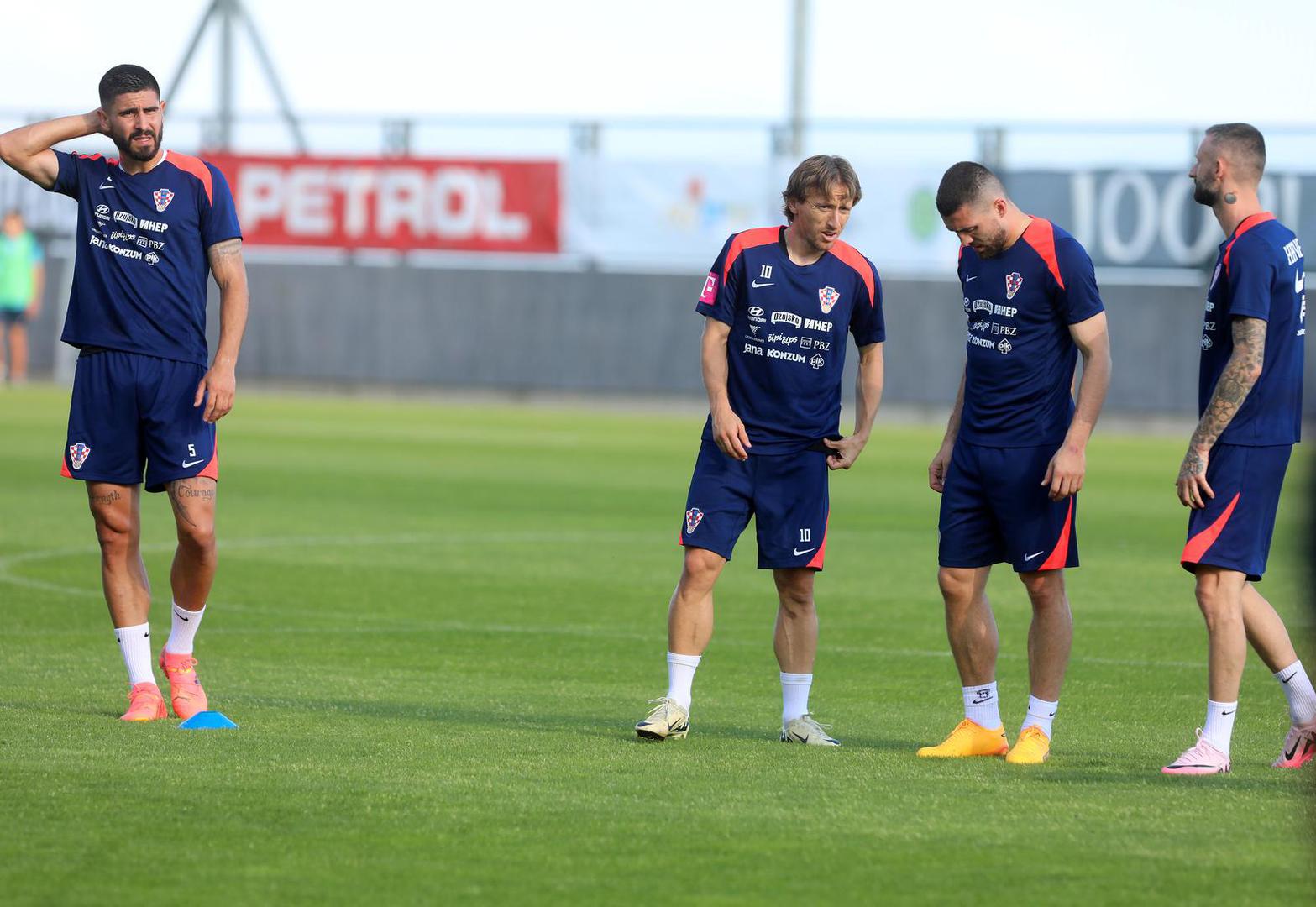 06.06.2024., Rijeka - Trening Hrvatske nogometne reprezentacije na pomocnom terenu stadiona na Rujevici. Photo: Goran Kovacic/PIXSELL