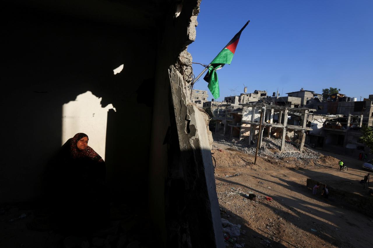 Destroyed house in the northern Gaza Strip