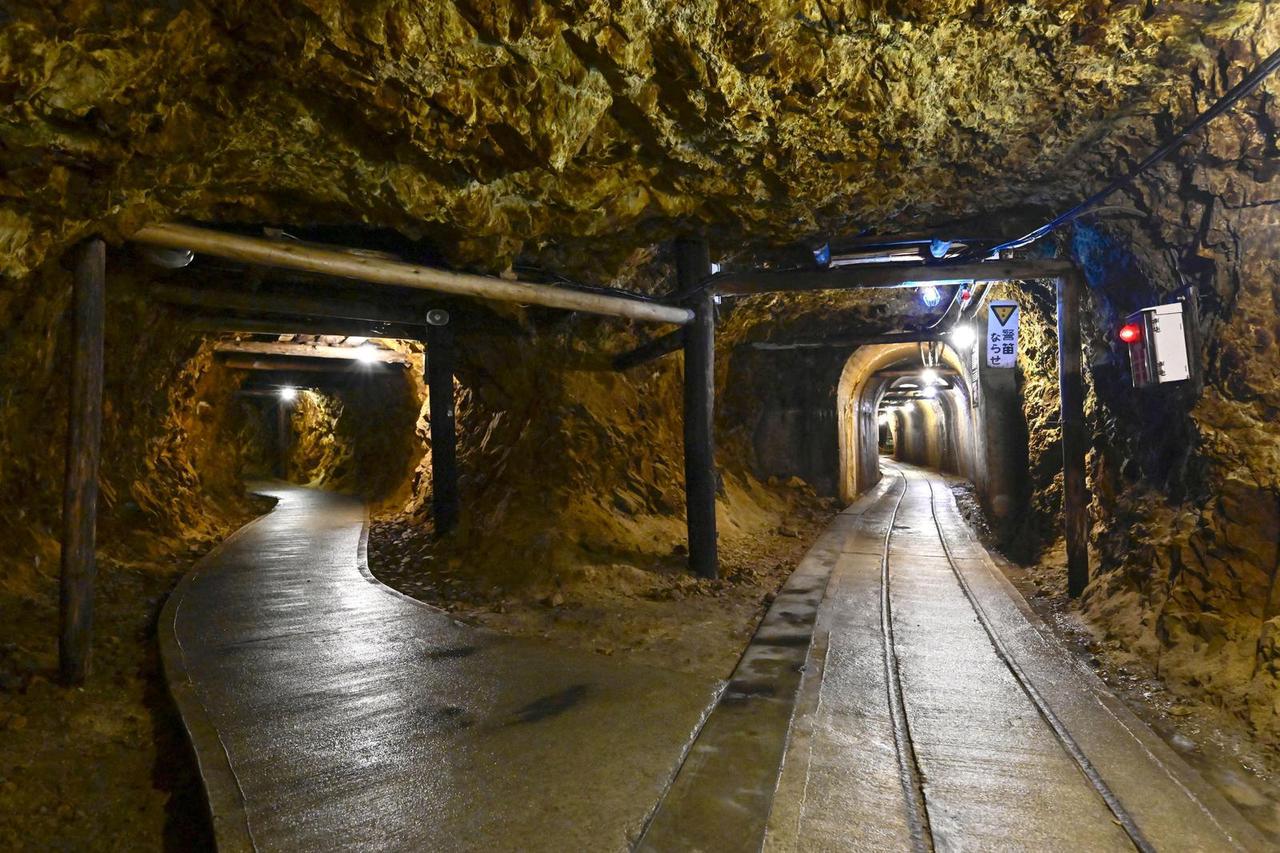 FILE PHOTO: General view shows mine traces at ruins of Aikawa Gold and Silver Mine in Sado on Sado Island