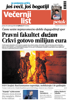 Večernji list naslovnica