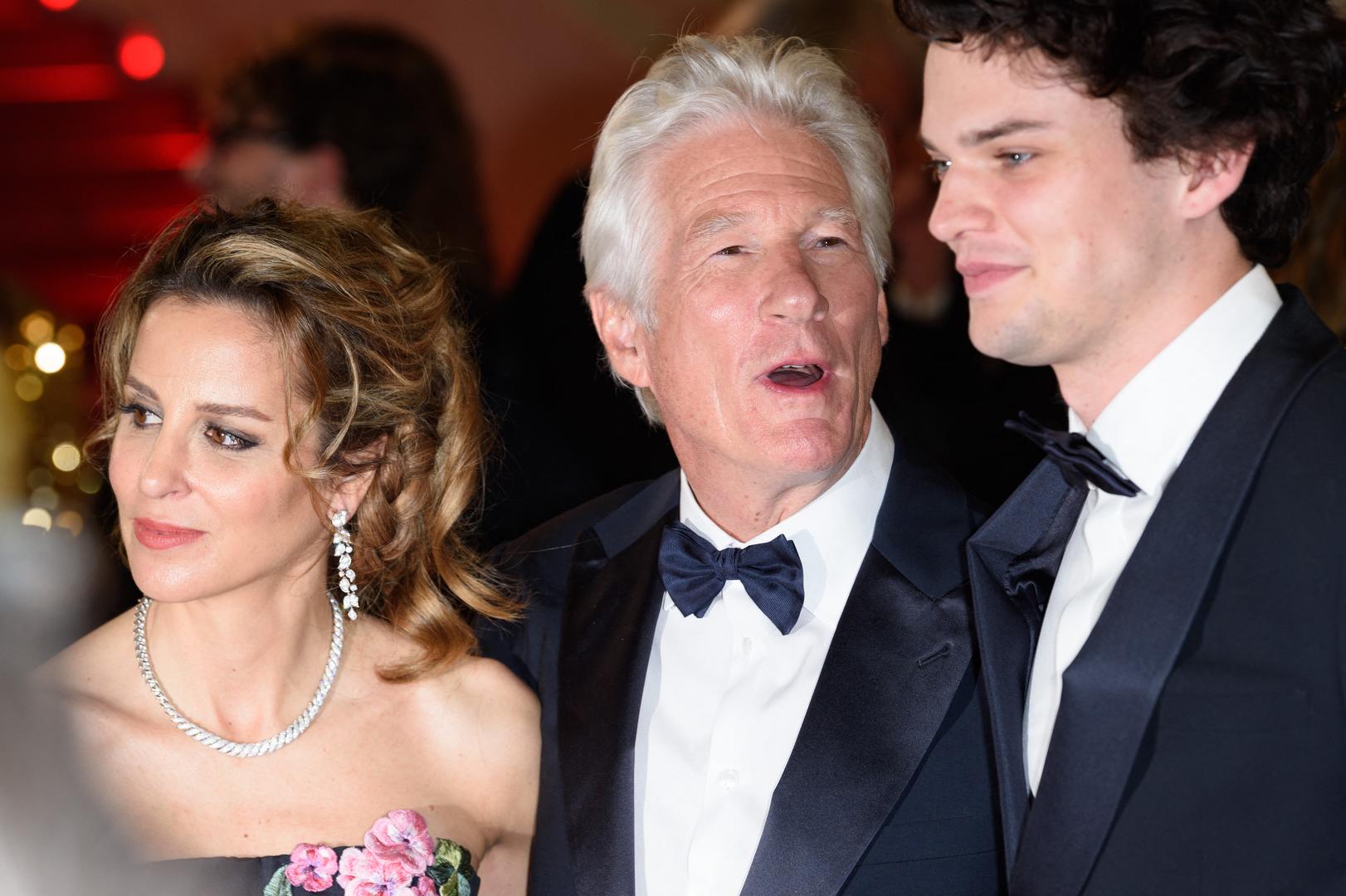 Richard Gere, Homer James Jigme Gere and Alejandra Silva attending the ‘Oh Canada’ Screening and Red Carpet at Palais Des Festivals in Cannes, France on May 17 2024 as part of the 77th Cannes Film Festival. Photo by Nicolas Genin/ABACAPRESS.COM Photo: Genin Nicolas/ABACA/ABACA