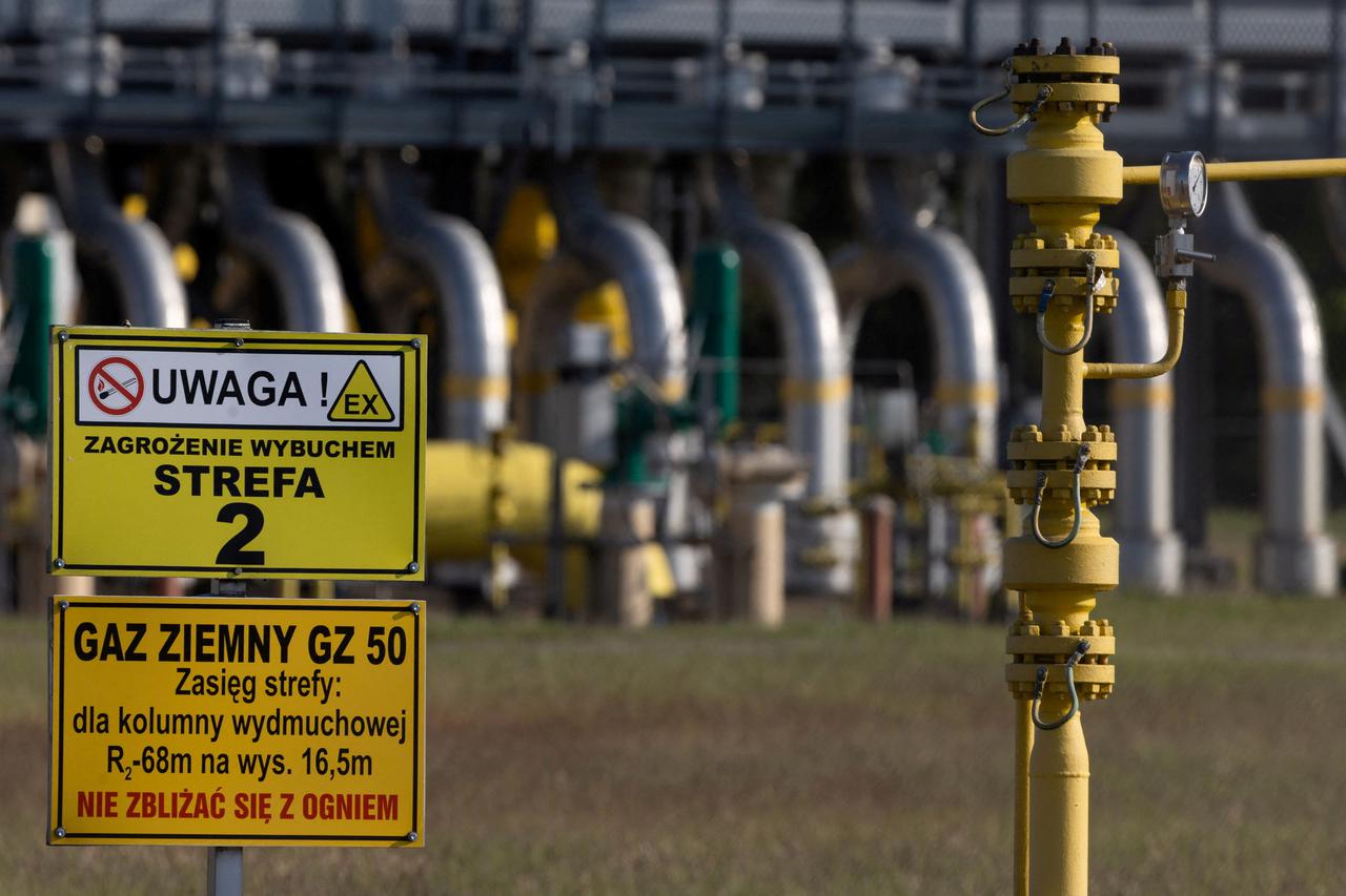 FILE PHOTO: A view of the gas compressor station in Gabinek near Wloclawek