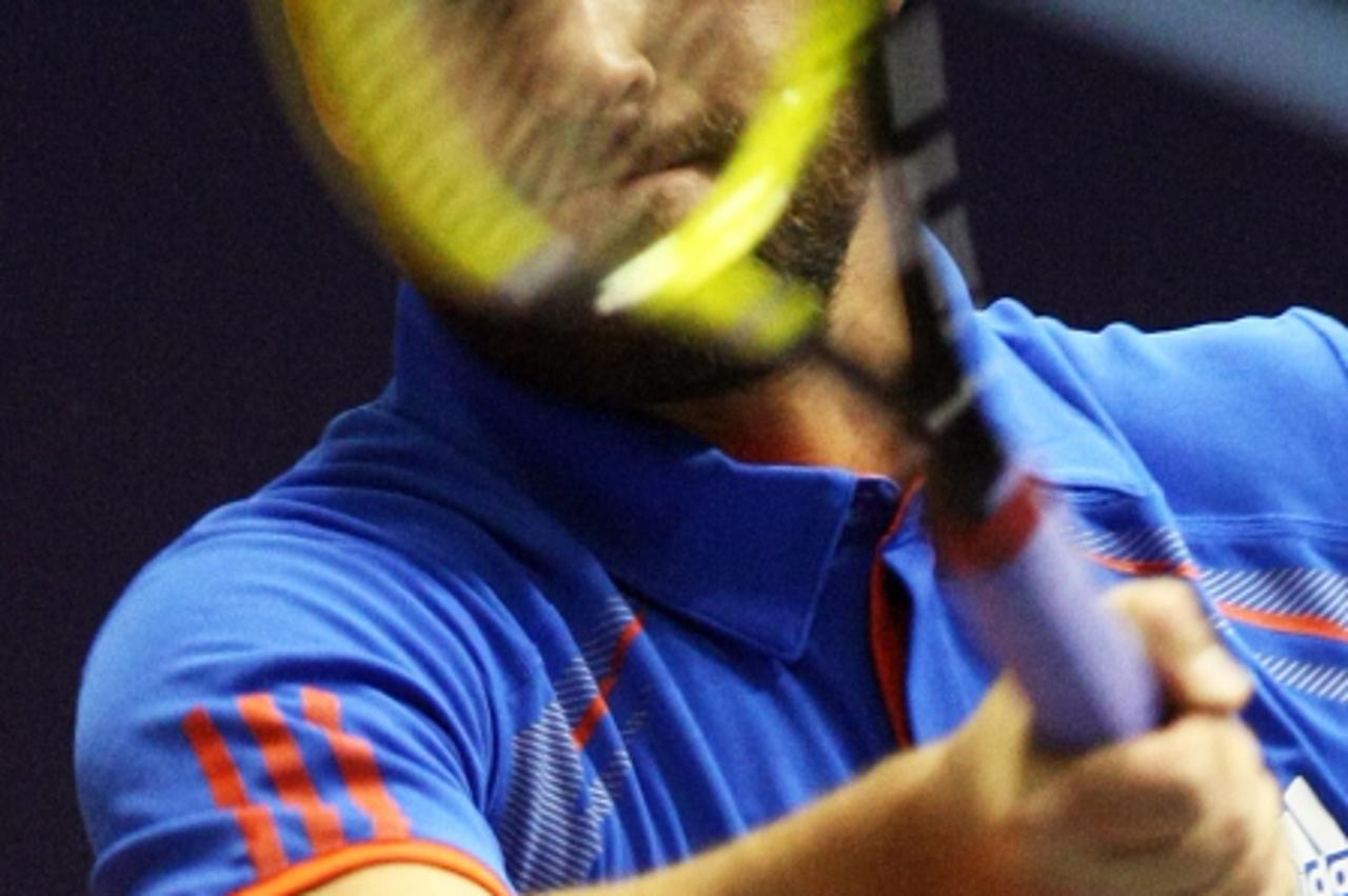 '31.01.2012., Dom sportova, Zagreb - PBZ Zagreb Indoors. Mec izmedju Mikhail Youzhny(Rus) i Sergiy Stakhovsky (Ukr). Photo: Marko Prpic/PIXSELL'