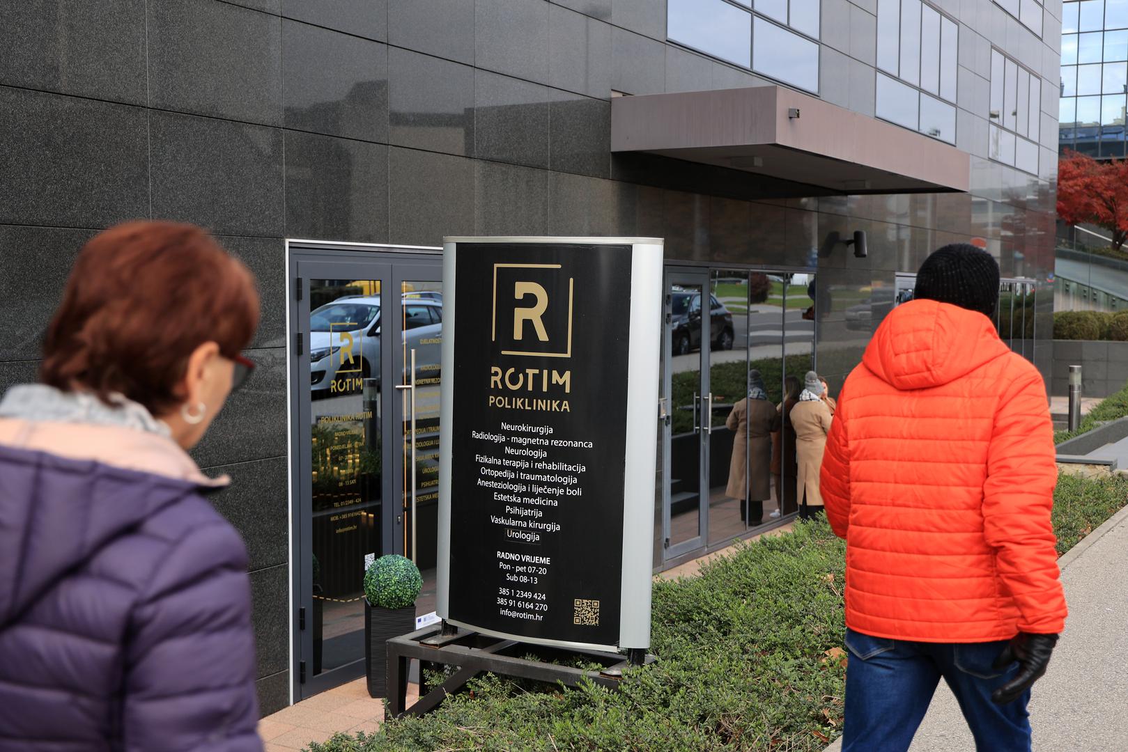 15.11.2024., Zagreb - Poliklinika Rotim u Miramarskoj ulici.  Photo: Marko Prpic/PIXSELL