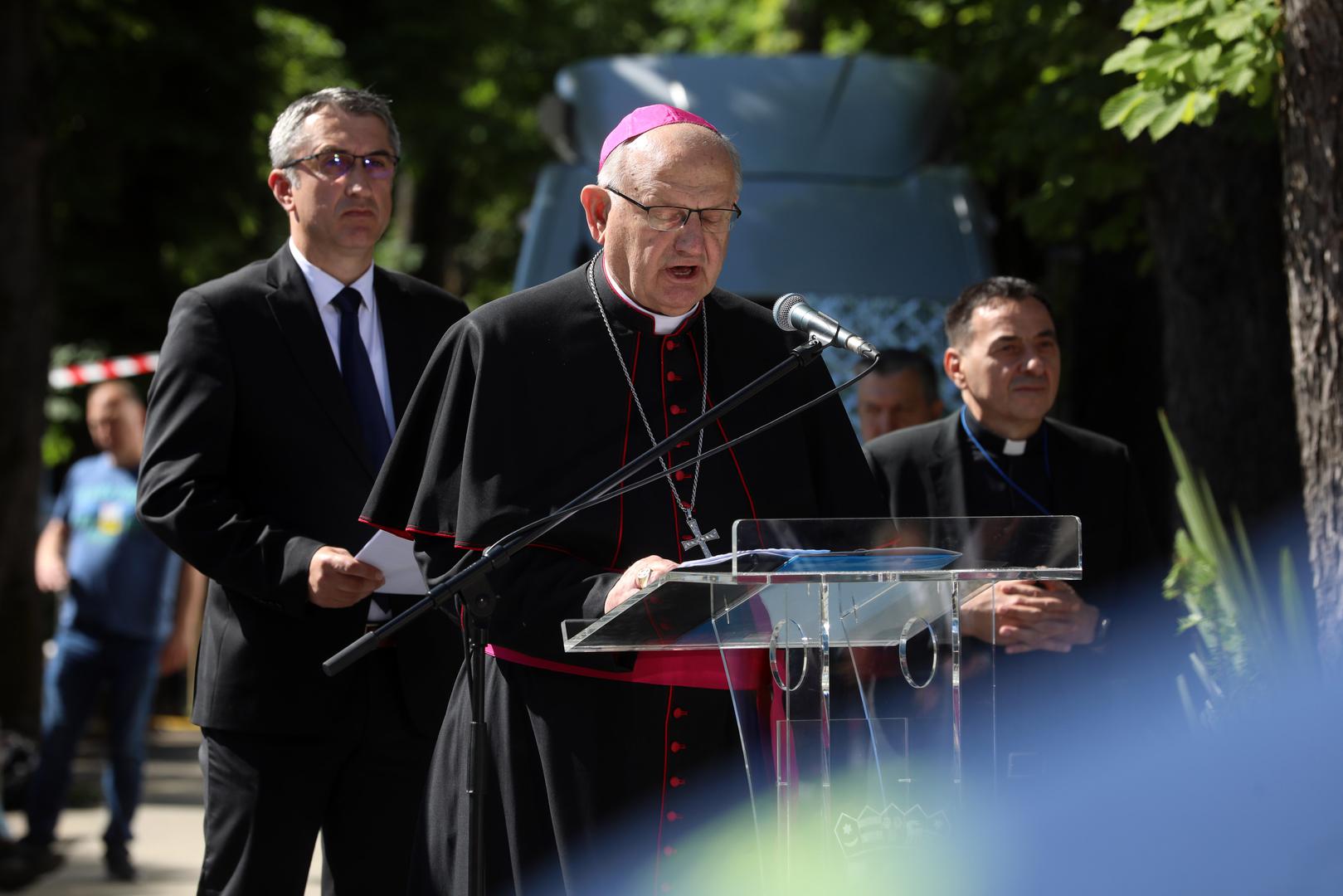 18.05.2024., Zagreb - Komemoracija za zrtve Bleiburske tragedije i Kriznog odrzana je kod Sredisnjeg kriza na groblju Mirogoj. Jure Bogdan Photo: Robert Anic/PIXSELL