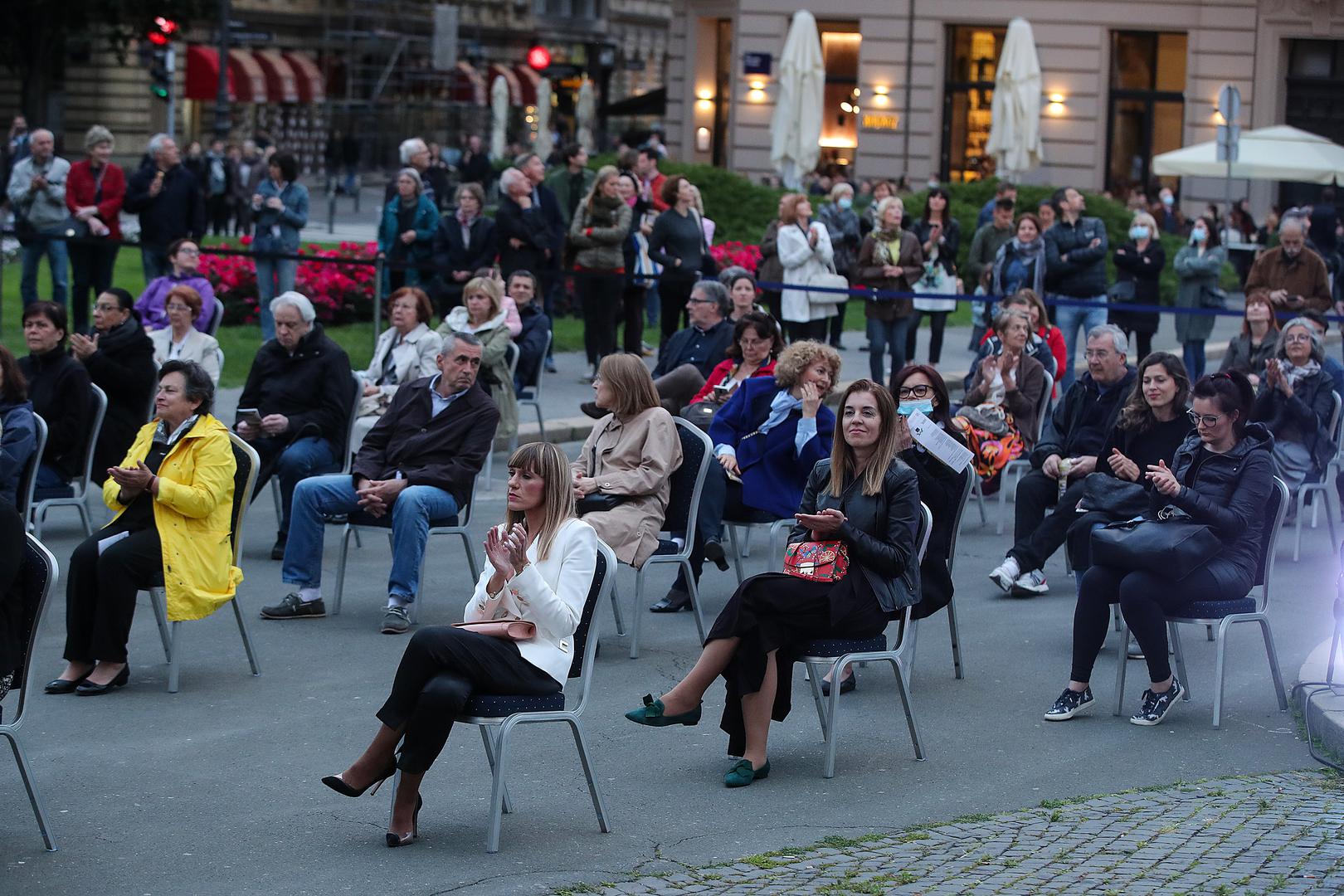 30.05.2020., Zagreb - Svecani koncert ispred HNK u povodu Dana drzavnosti. 

Photo: Goran Stanzl/PIXSELL