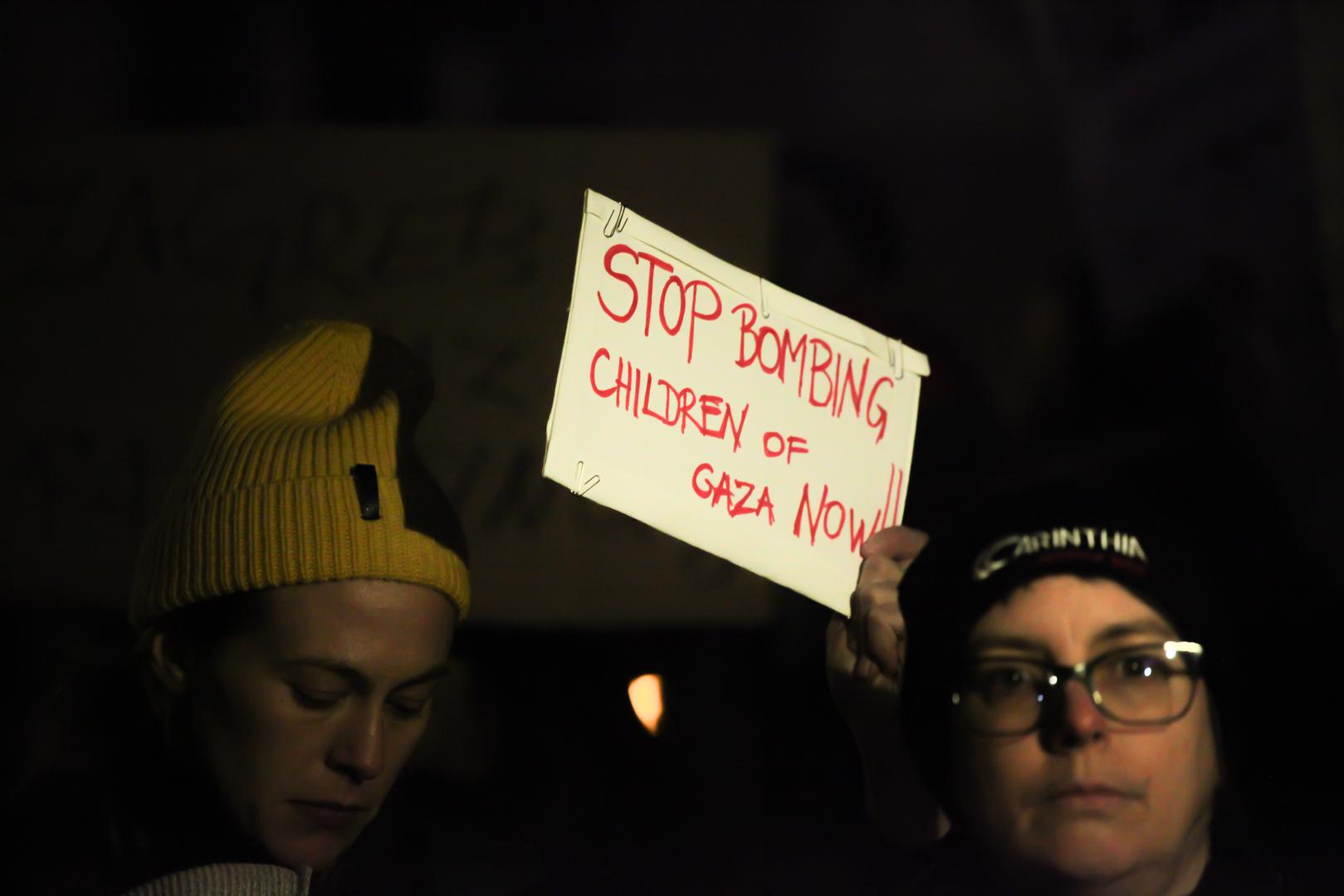 13.1.2024., Trg zrtava fasizma, Zagreb - U sklopu medjunarodnog dana akcije za trajni prekid vatre u Pojasu Gaze, na Trgu zrtava fasizma organiziran je skup pod nazivom “Zivot, sloboda, pravda - mars za Palestinu”. Photo: Luka Batelic/PIXSELL