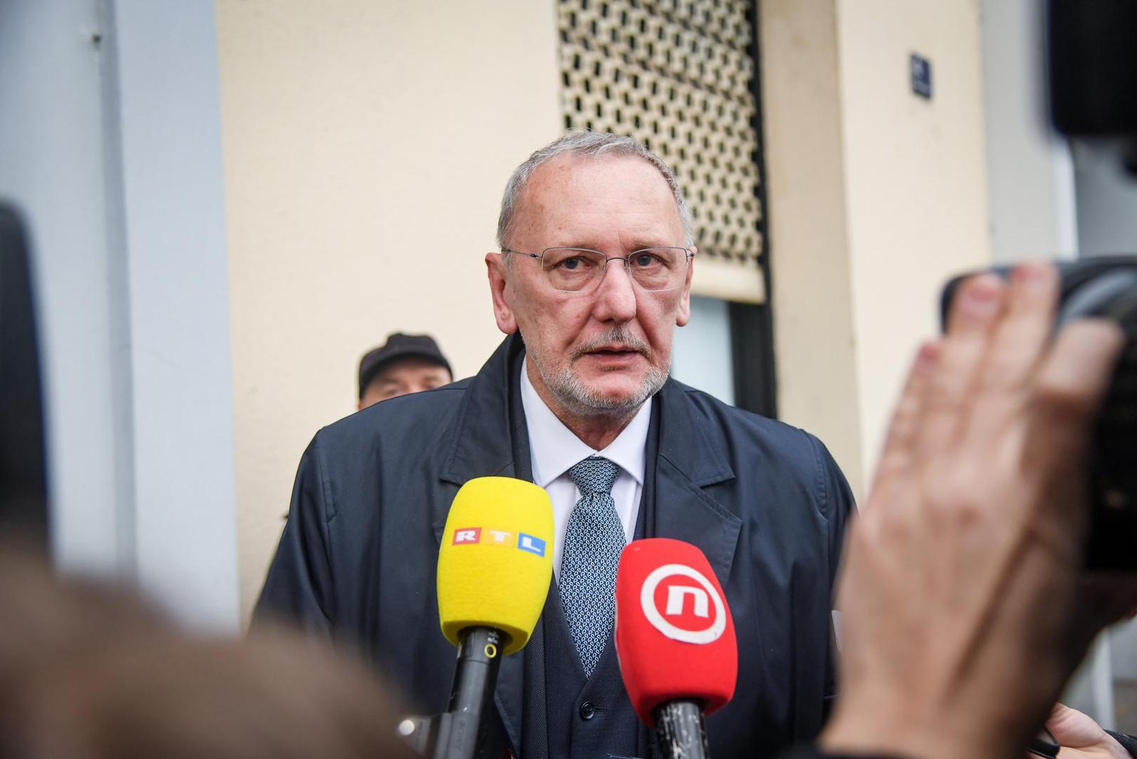 20.03.2023., Zagreb - Dolazak na sjednicu sireg Predsjednistva HDZ-a. Ministar Davor Bozinovic dao je izjavu za medije.  Photo: Josip Regovic/PIXSELL