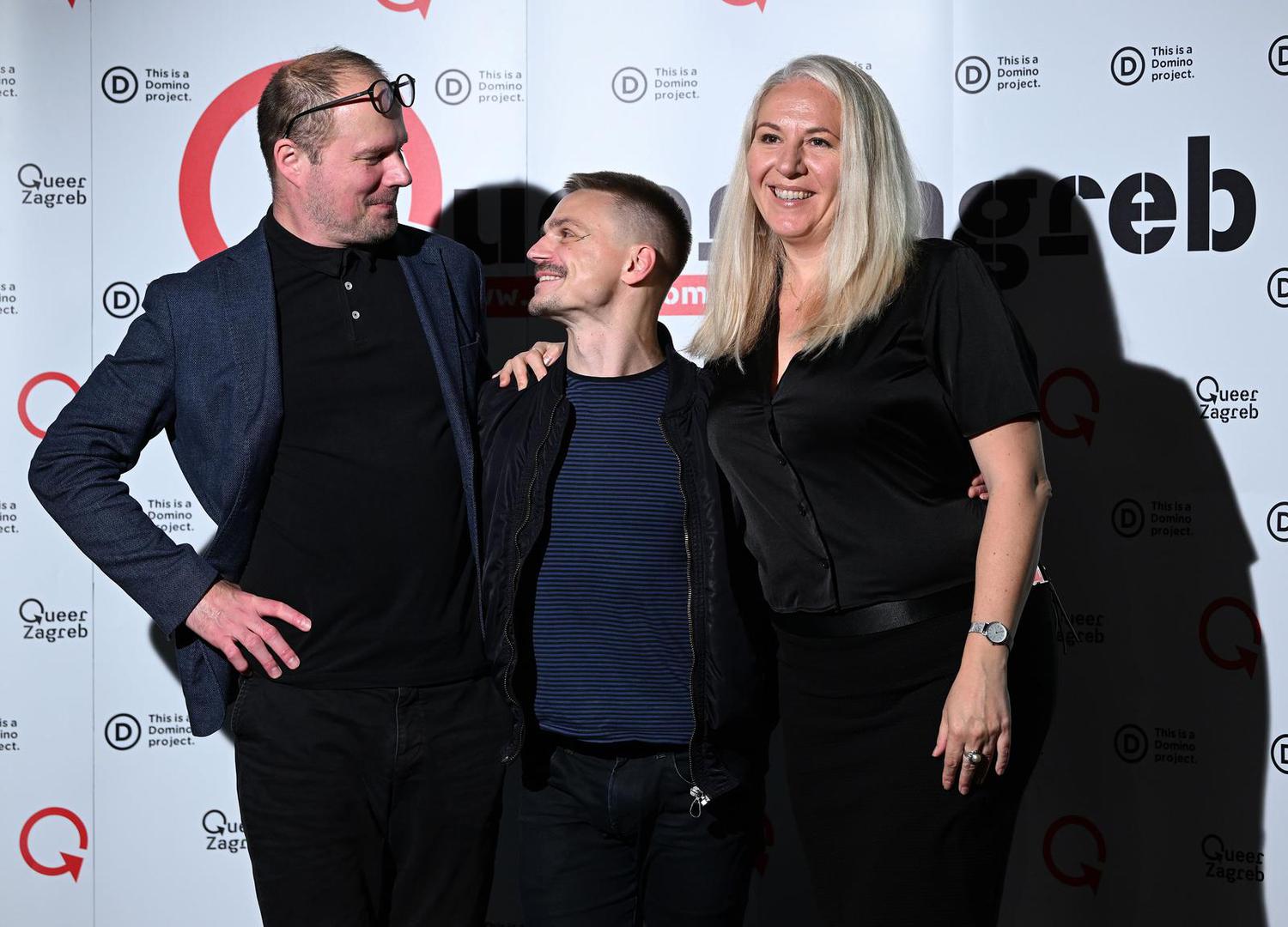 18.05.2023., Zagreb - Udruga Domino u Zagrebackom plesnom centru otvara 21. Queer Zagreb sezonu premijerom plesne predstave HEROES autora Brune Isakovica i Mije Zalukar. Luka Korlaet, Bruno Isakovic, Danijela Stojanovic Photo: Marko Lukunic/PIXSELL