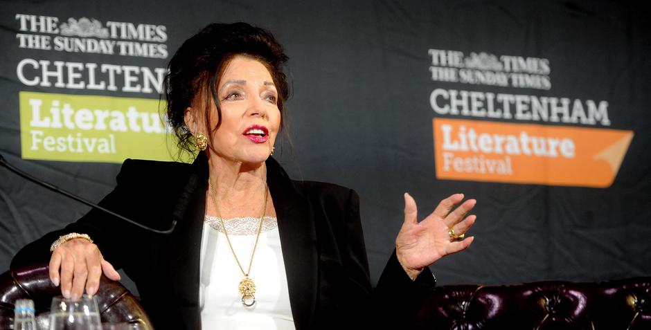 Dame Joan Collins at the Cheltenham Literature Festival on Saturday 16th October 2021.