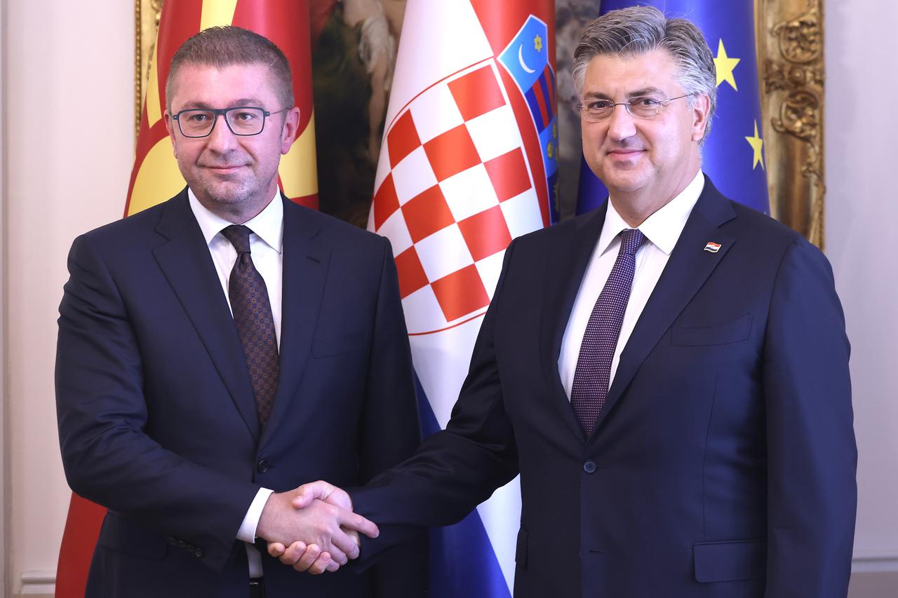 Zagreb: Plenkovic primio predsjednika Vlade Sjeverne Makedonije Hristijana Mickoskog