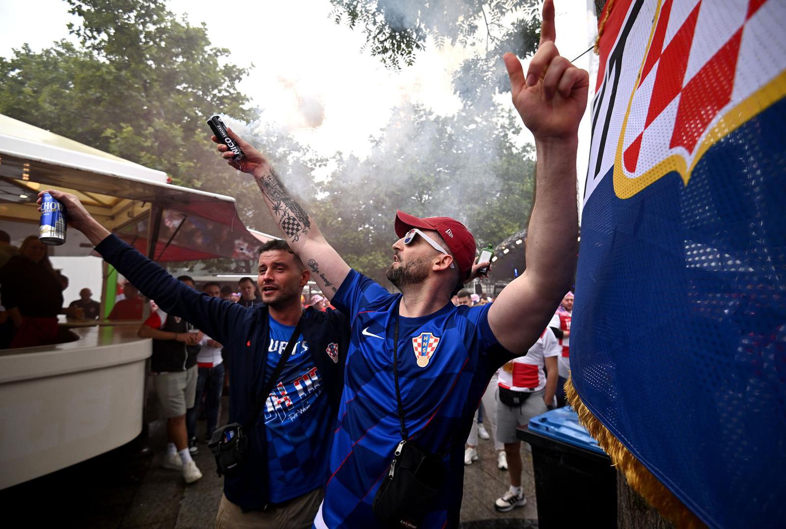 15.06.2024., Berlin, Njemacka - Navijaci u gradu prije prve utakmice na europskom prvenstvu, spanjolska hrvatska.  Photo: Marko Lukunic/PIXSELL