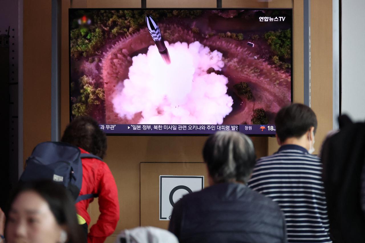 North Korea firing what it called a space satellite toward the south