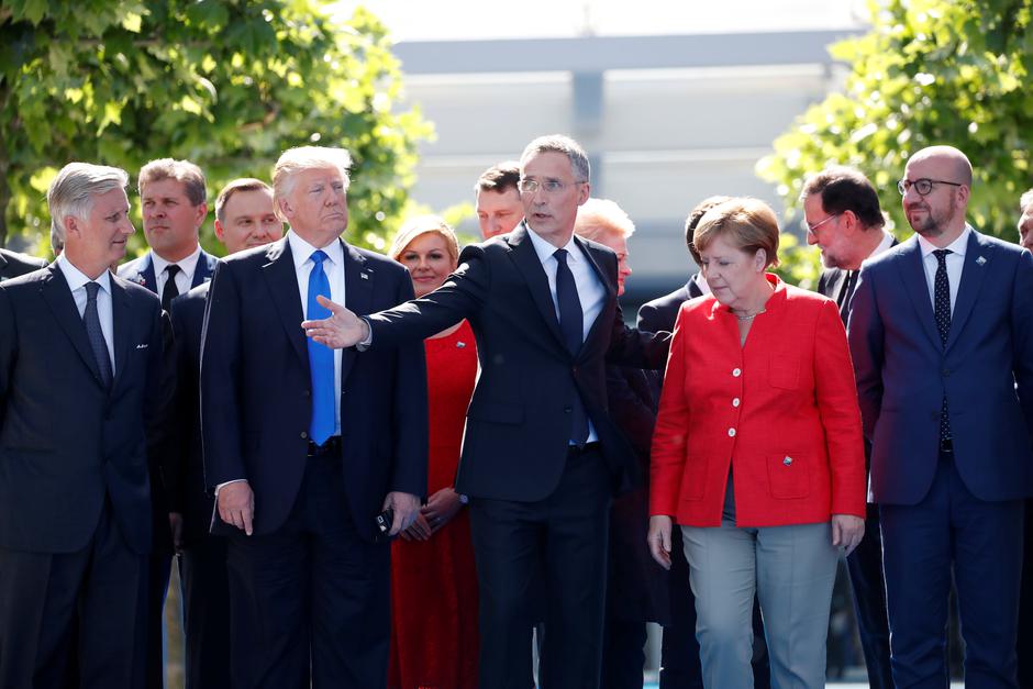 Kolinda Grabar-Kitarović i Donald Trump na summitu NATO-a u Bruxellesu