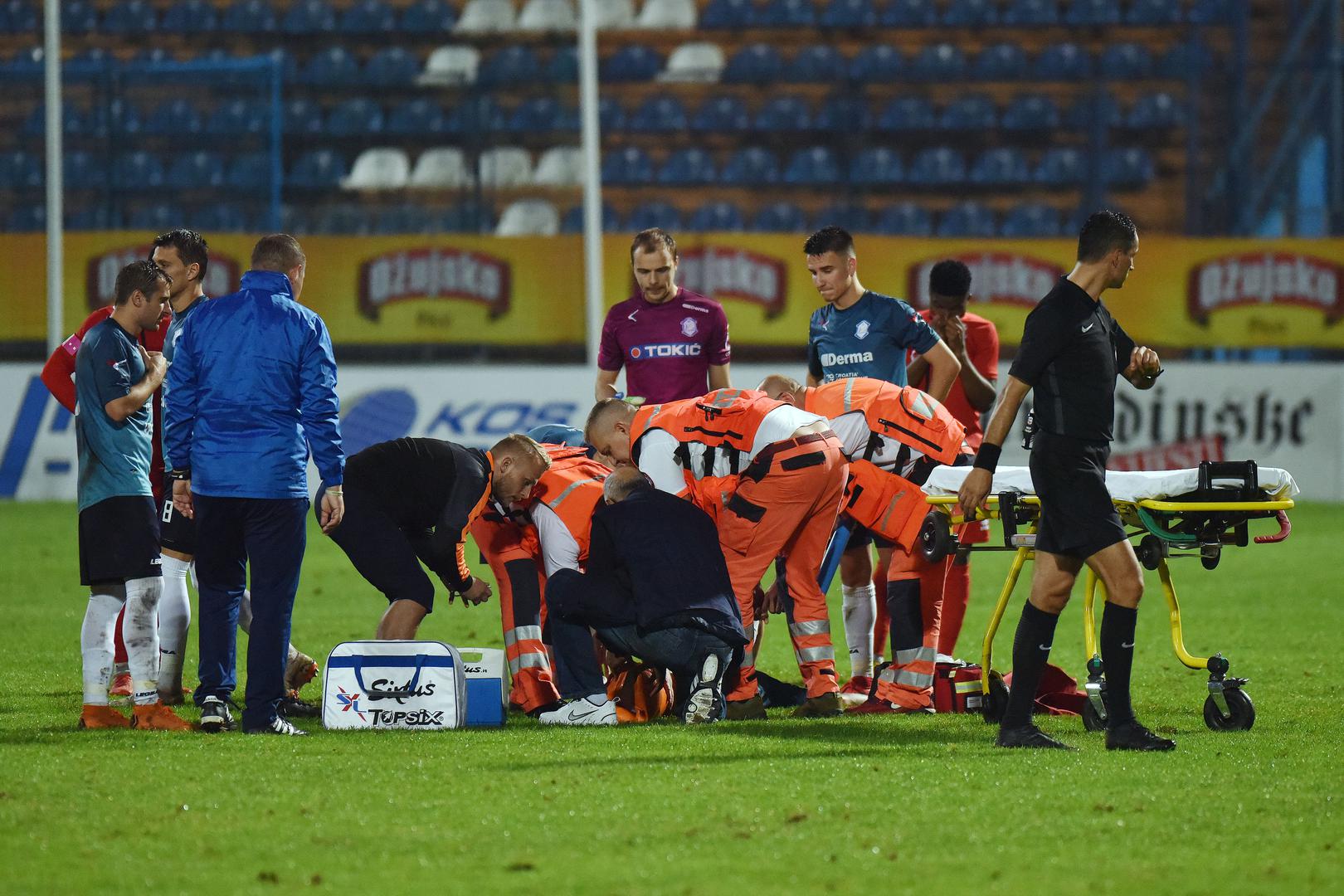 Naime, u 48. minuti je teško stradao veznjak Varaždina Tomislav Turčin, na kojeg je pri 3:0 vodstvu domaćina startao Toni Gorupec.