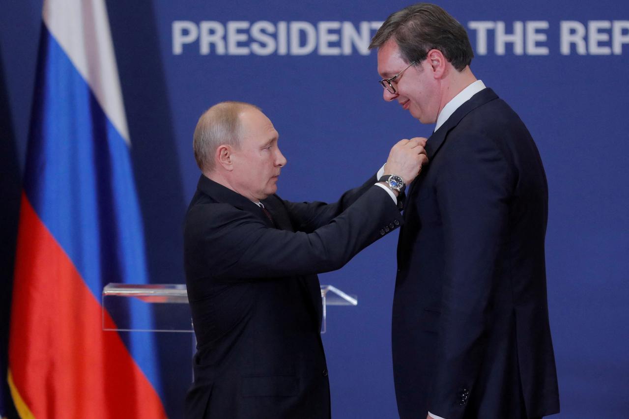 FILE PHOTO: Russia's President Vladimir Putin visits Serbia