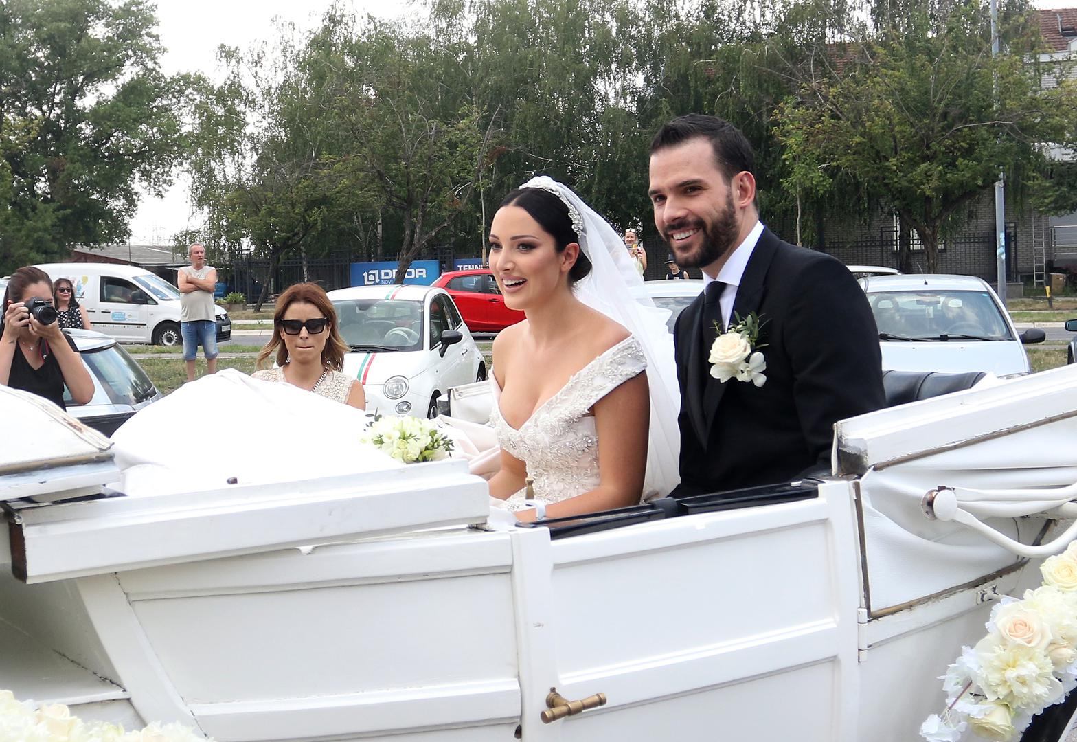 21, June, 2018, Belgrade - Church wedding of Aleksandra Prijovic and Filip Zivojinovic. Aleksandra Prijovic and Filip Zivojinovic. Photo: Antonio Ahel/ATAImages

21, jun, 2018, Beograd - Crkveno vencanje Aleksandre Prijovic i Filipa Zivojinovica. Foto: Antonio Ahel/ATAImages Photo: Antonio Ahel/PIXSELL