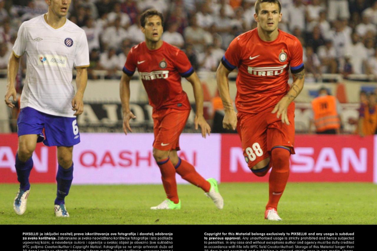 '02.08.2012.,Stadion Poljud, Split - Prva utakmica 3. pretkola Europske lige, HNK Hajduk Split - FC Inter Milano. Avdija Andrijasevic, Marko Livaja. Photo:Ivana Ivanovic/PIXSELL'