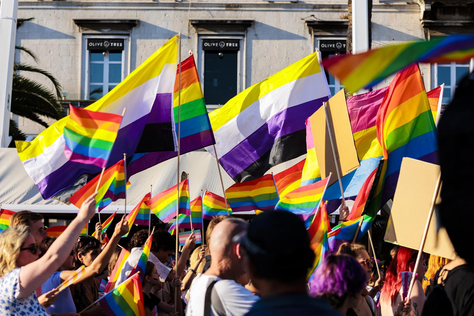 16.07.2022., Split - Odrzana jedanaesta splitska Povorka ponosa - Split Pride.  Photo: Miroslav Lelas/PIXSELL