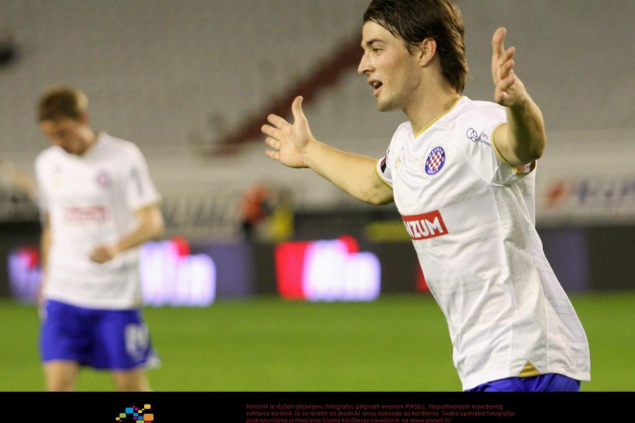 \'26.10.2011., Split - 1/8 zavsnice nogometnog kupa Hrvatske, HNK Hajduk - NK Karlovac. Ante Vukusic.  Photo: Ivana Ivanovic/PIXSELL\'