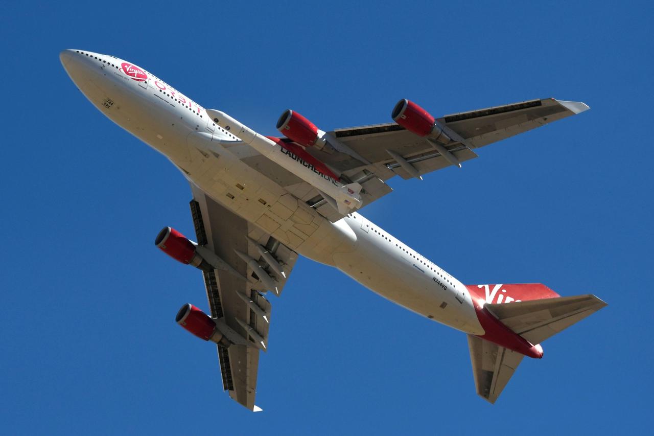 Richard Branson's Virgin Orbit test high-altitude launch system, in Mojave