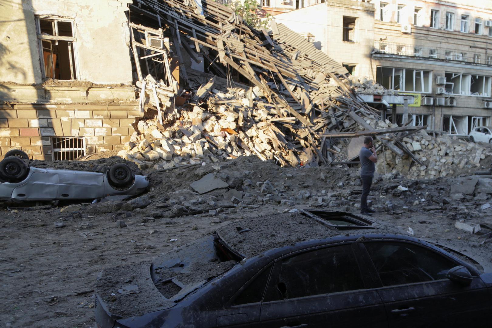 A local resident stands next to a building damaged during a Russian missile strike, amid Russia's attack on Ukraine, in Odesa, Ukraine July 23, 2023.  REUTERS/Serhii Smolientsev Photo: Stringer/REUTERS