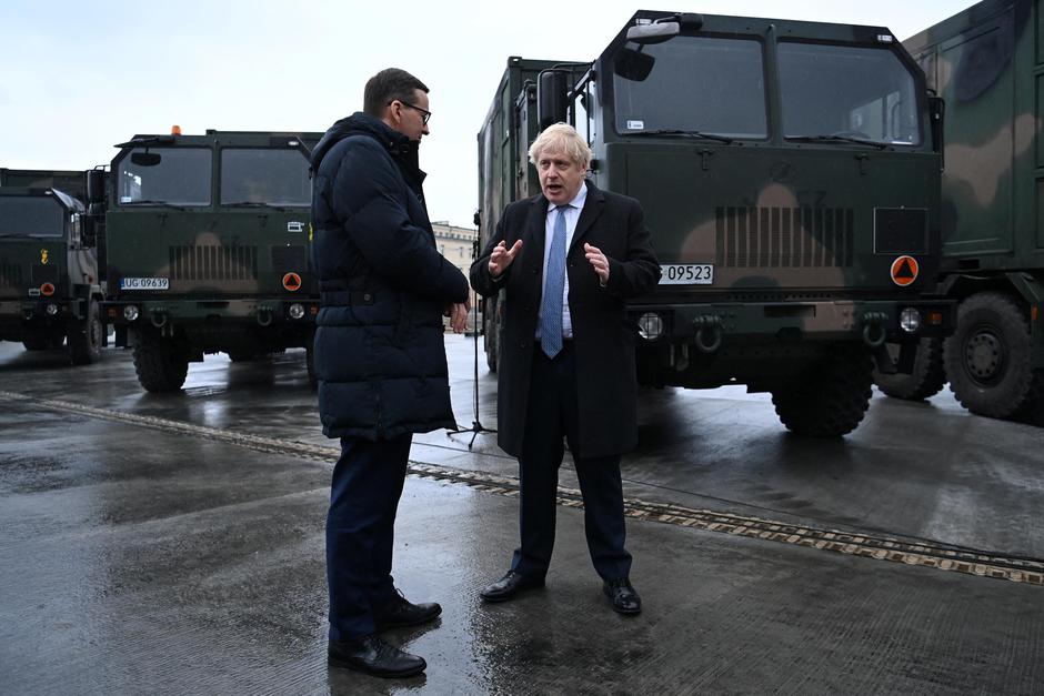 Britain's PM Johnson visits Polish counterpart in Warsaw