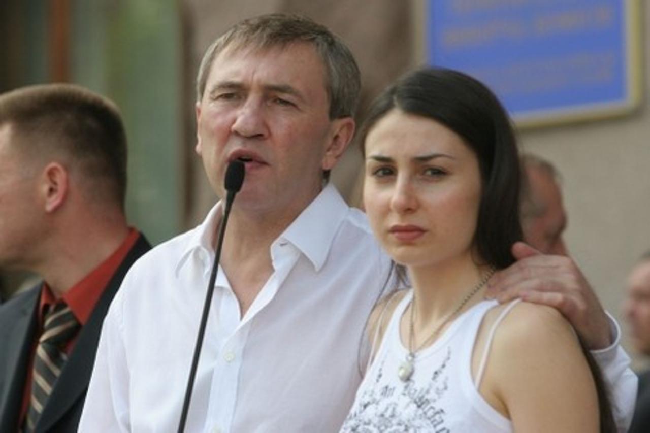 Kristina Černoveckaja sa svojim ocem, kijevskim gradonačelnikom Leonidom