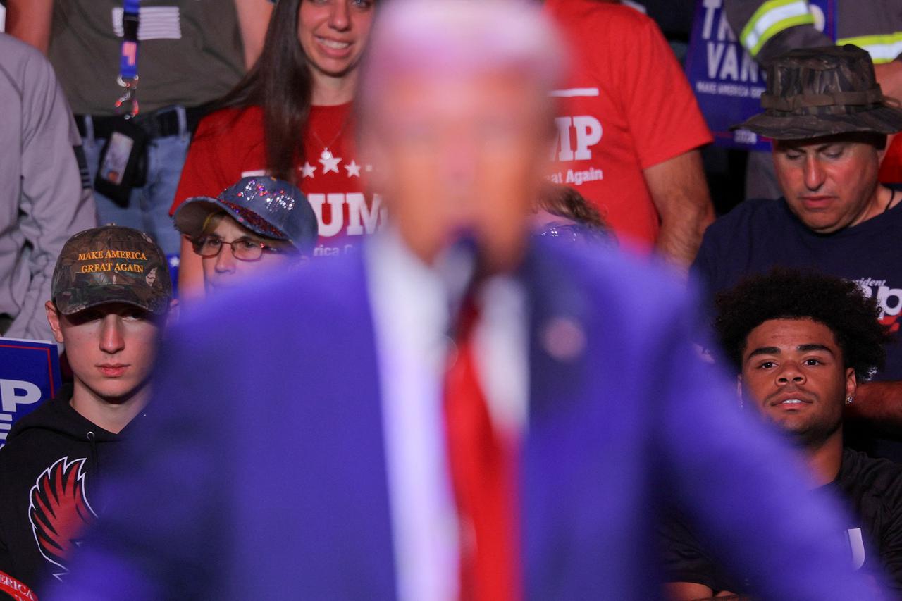 Republican presidential nominee and former U.S. President Trump holds a campaign rally in Indiana, Pennsylvania