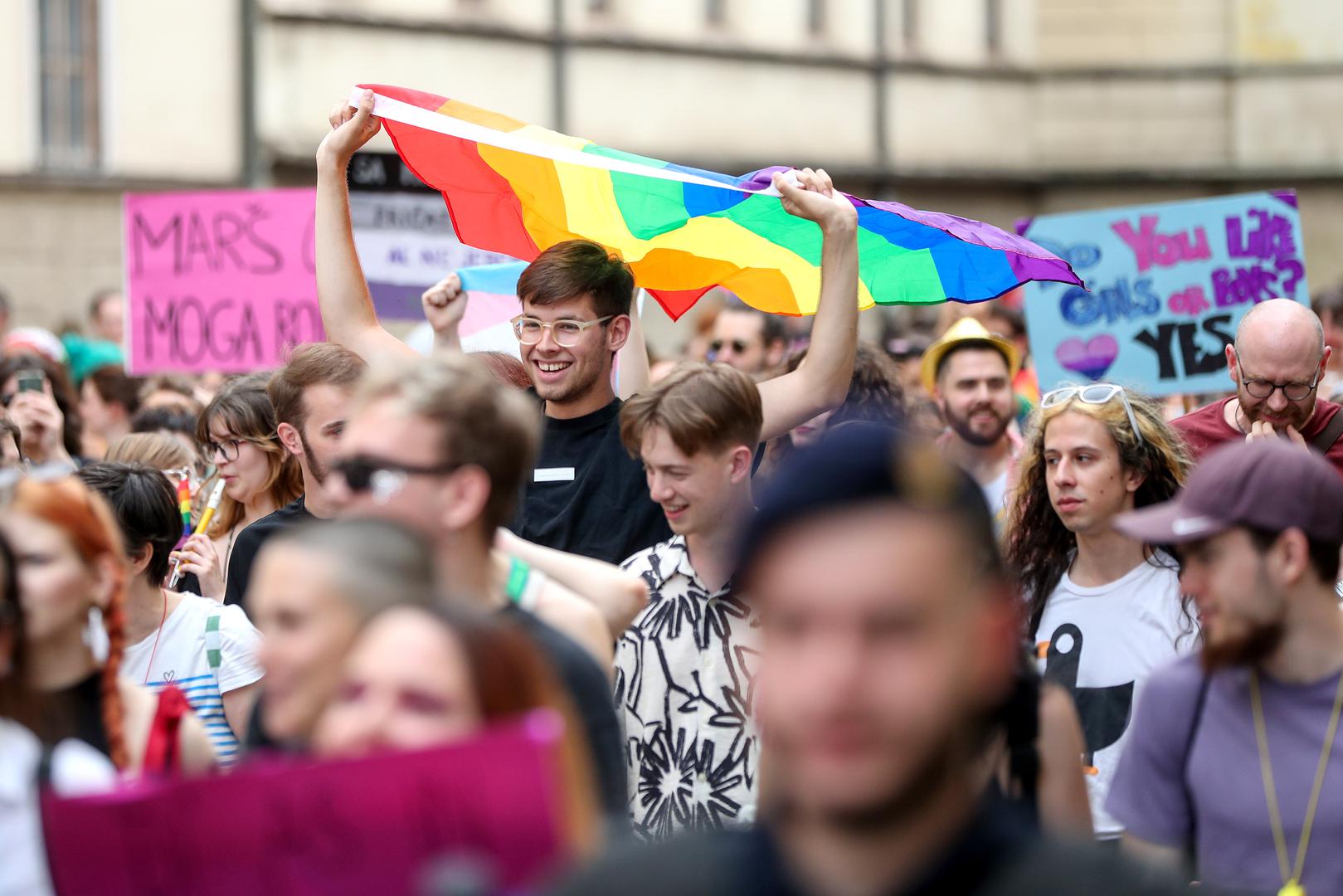 10.06.2022., Zagreb - 22. Povorka ponosa LGBTIQ+ zajednice, osoba i duginih obitelji Zagreb Pridea ove se godine odrzava pod sloganom "Zajedno za trans prava!". Photo: Matija Habljak/PIXSELL